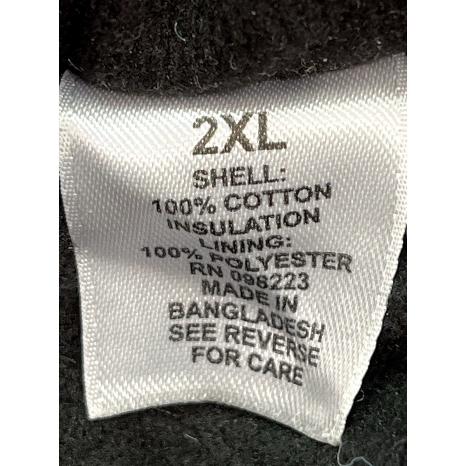 Vintage Brazos Jacket Bomber Hooded Canvas Full Zip Black 2XL Men Size US XXL / EU 58 / 5 - 7 Thumbnail