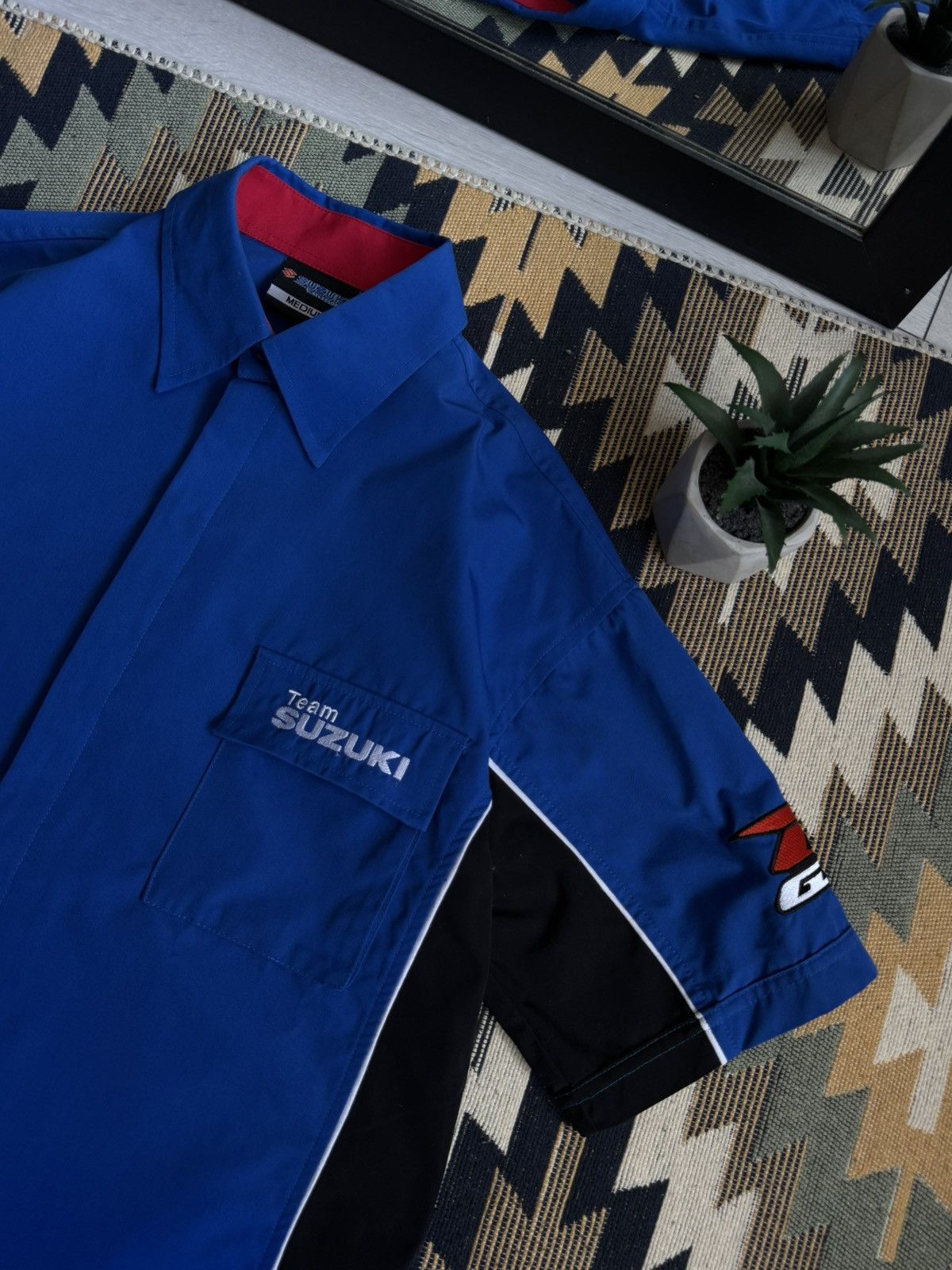 Vintage Vintage Suzuki Racing Moto Button Up Shirt Size US M / EU 48-50 / 2 - 6 Thumbnail
