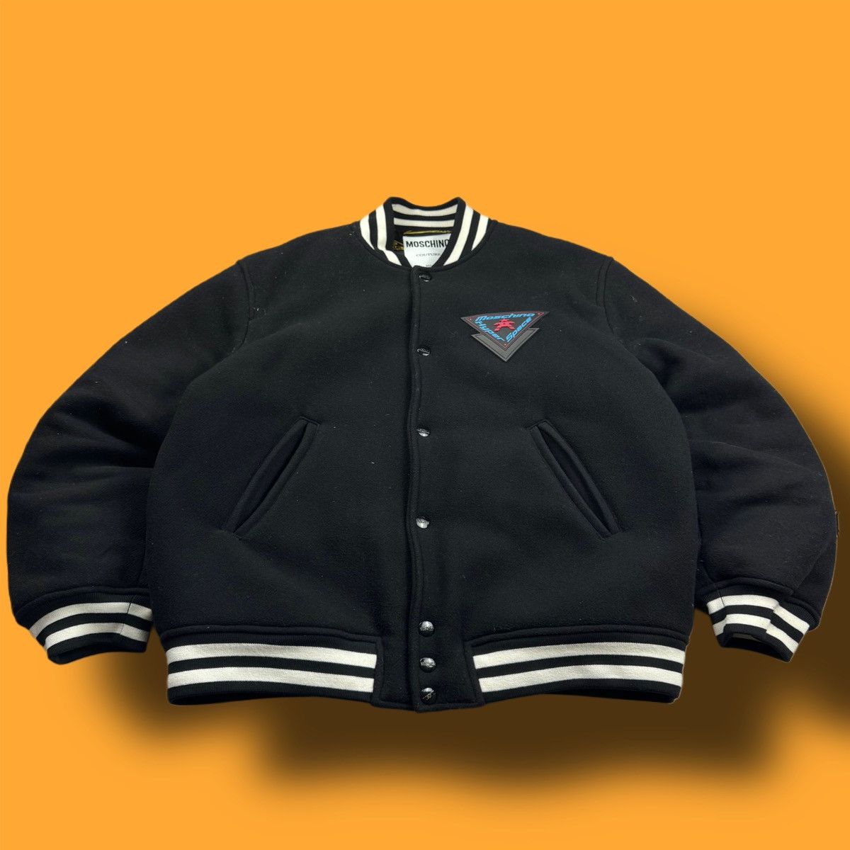 Moschino × Vintage MOSCHINO VINTAGE DOUBLE LOGO OVERSIZE BOMBER Size US L / EU 52-54 / 3 - 2 Thumbnail