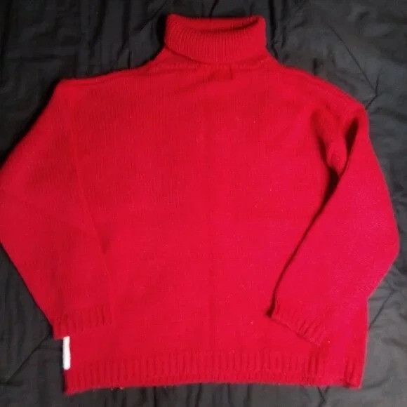 Other Vintage North Pole Santa Claus Rudolph Turtleneck Sweater Size L / US 10 / IT 46 - 4 Thumbnail