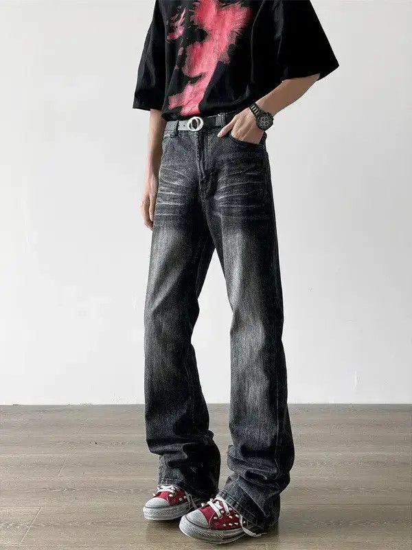 Japanese Brand Retro loose high street straight leg jeans Size US 32 / EU 48 - 1 Thumbnail