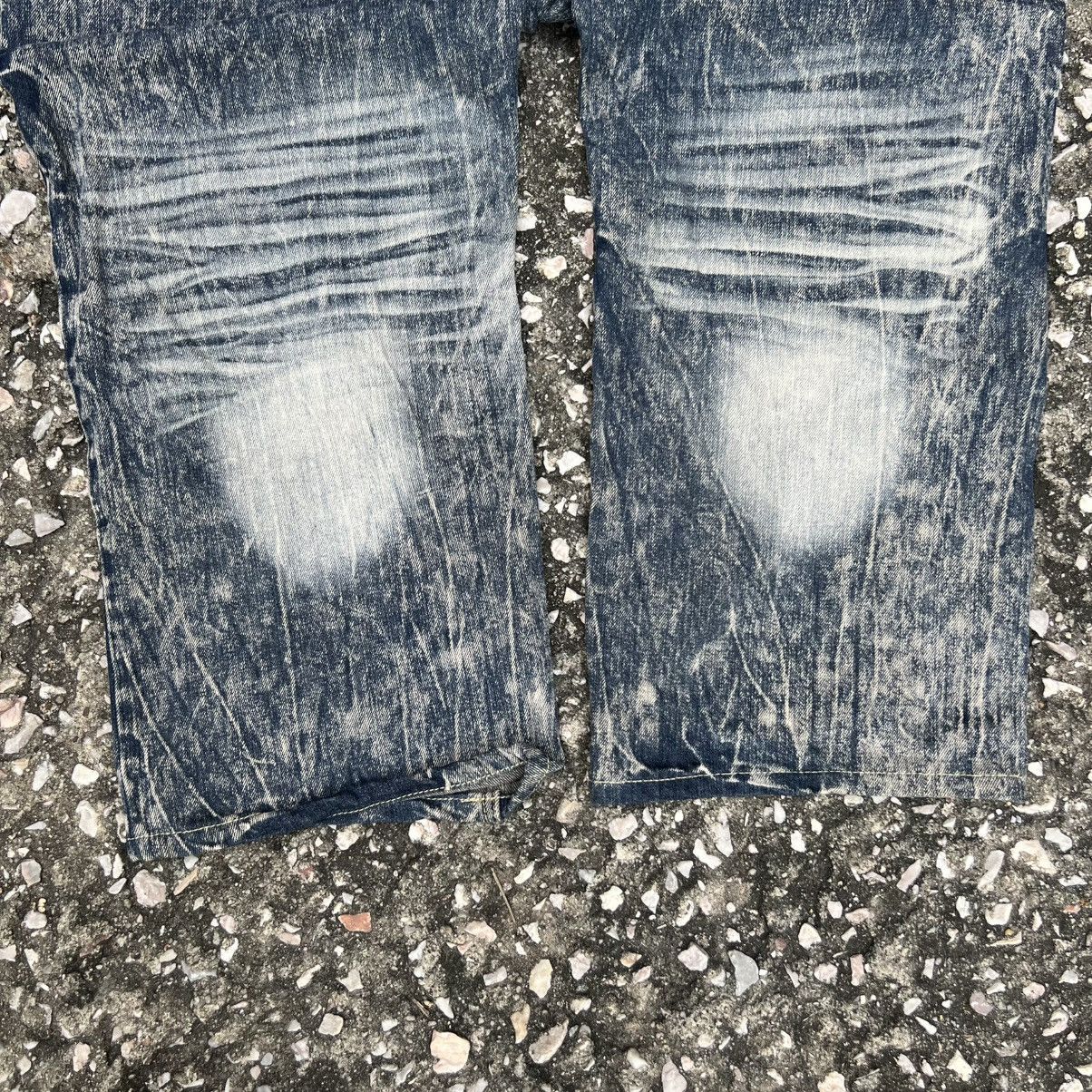 Japanese Brand “y2k style” HEAVY DISTRESSED ACID WASH JEANS Size US 43 - 12 Thumbnail