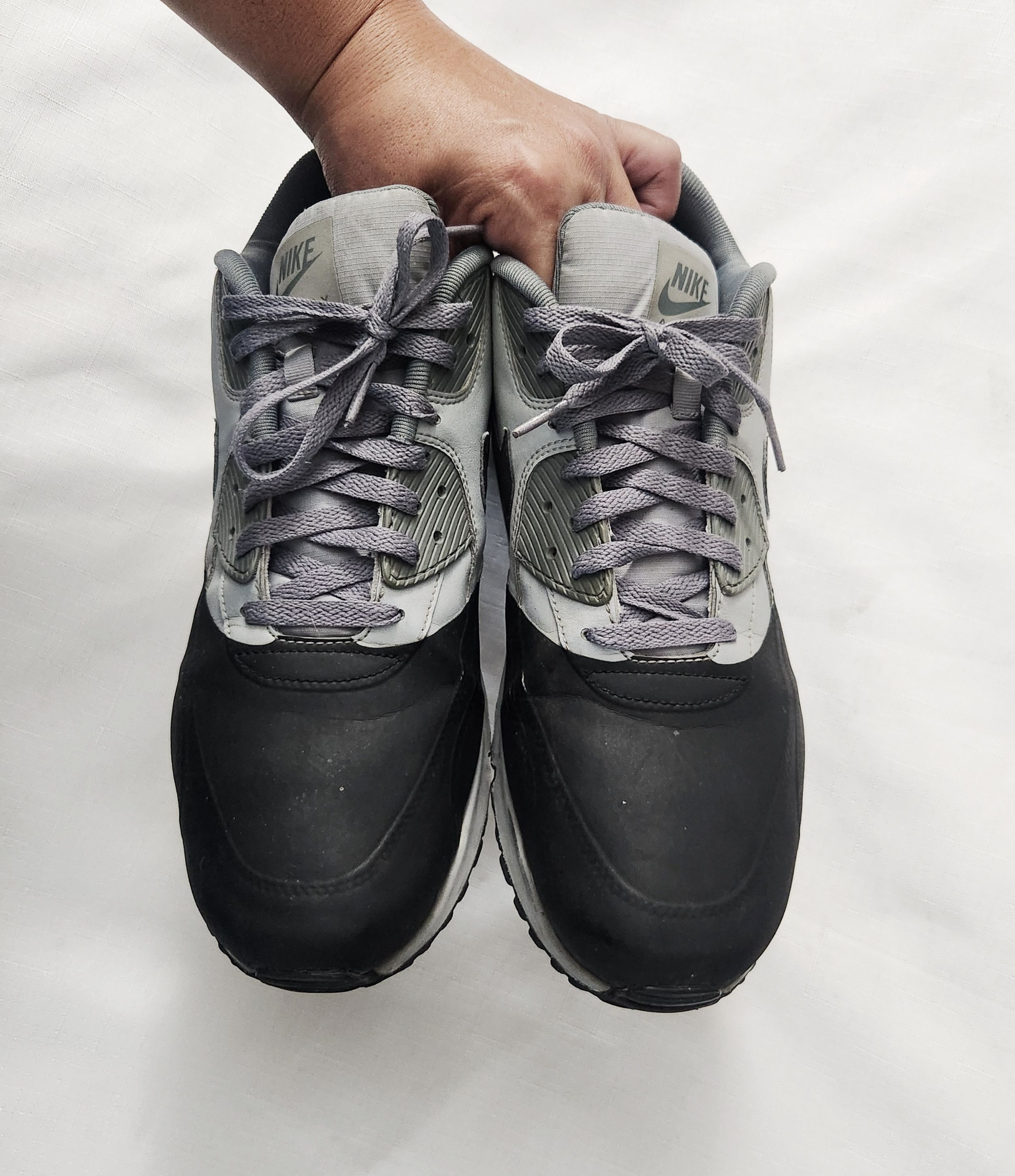 Nike Nike Air Max 90 Premium SE Wolf Grey Anthracite 858954-001 Size US 13 / EU 46 - 8 Thumbnail
