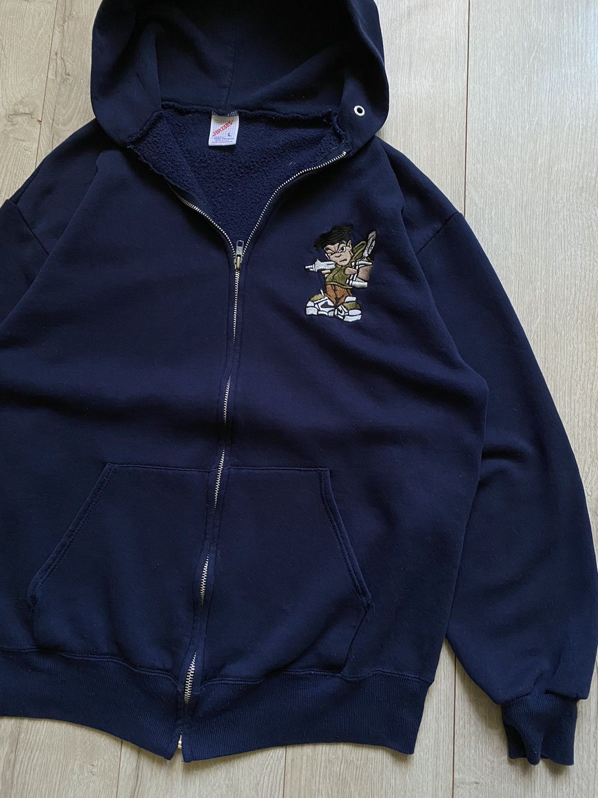 Vintage Vintage zip up hoodie 90s Hip-Hop USA skate blue cotton Size US M / EU 48-50 / 2 - 3 Thumbnail