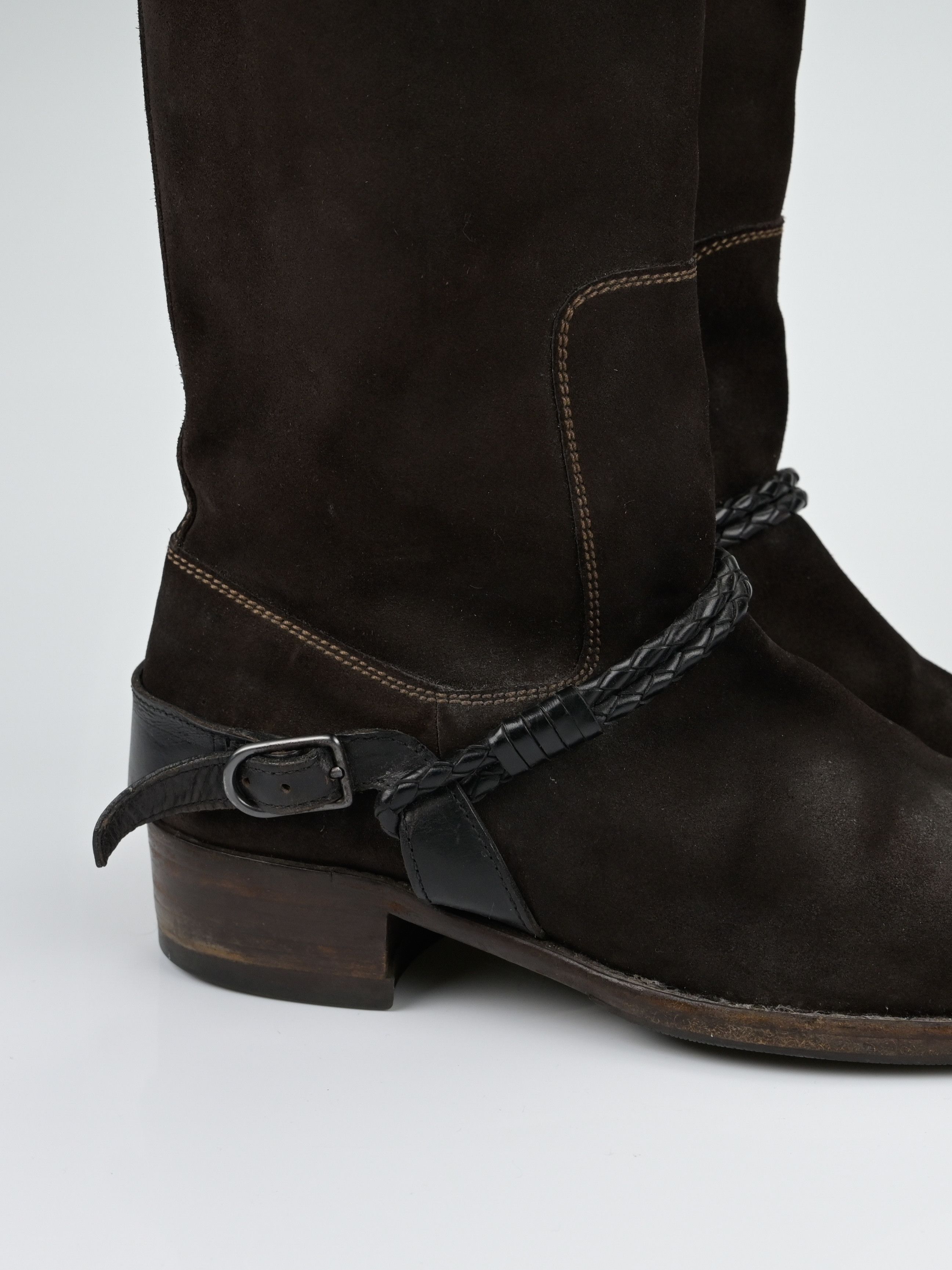 Bottega Veneta Suede Intrecciato Braided Weave Cord Boots Size US 10 / EU 43 - 13 Thumbnail