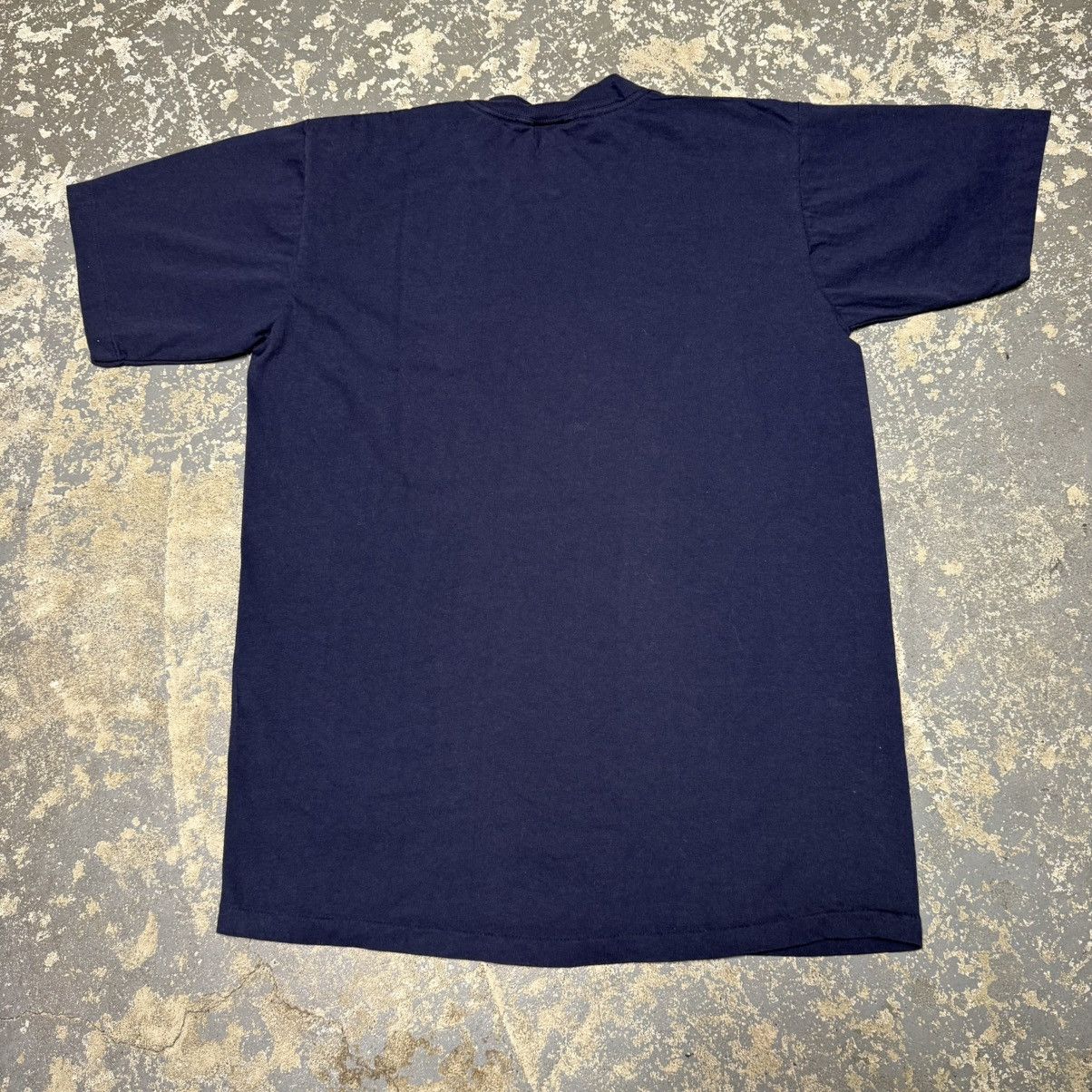 Nutmeg Vintage Nutmeg Mills Navy Blank 90s Single Stitch Tshirt USA Size US L / EU 52-54 / 3 - 6 Thumbnail