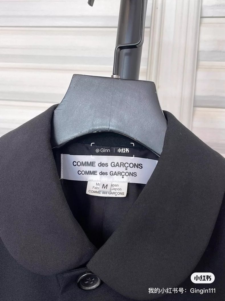 Comme des Garcons Comme Des Garcons Fringed crew neck black suit with curved Size XS / US 0-2 / IT 36-38 - 3 Thumbnail