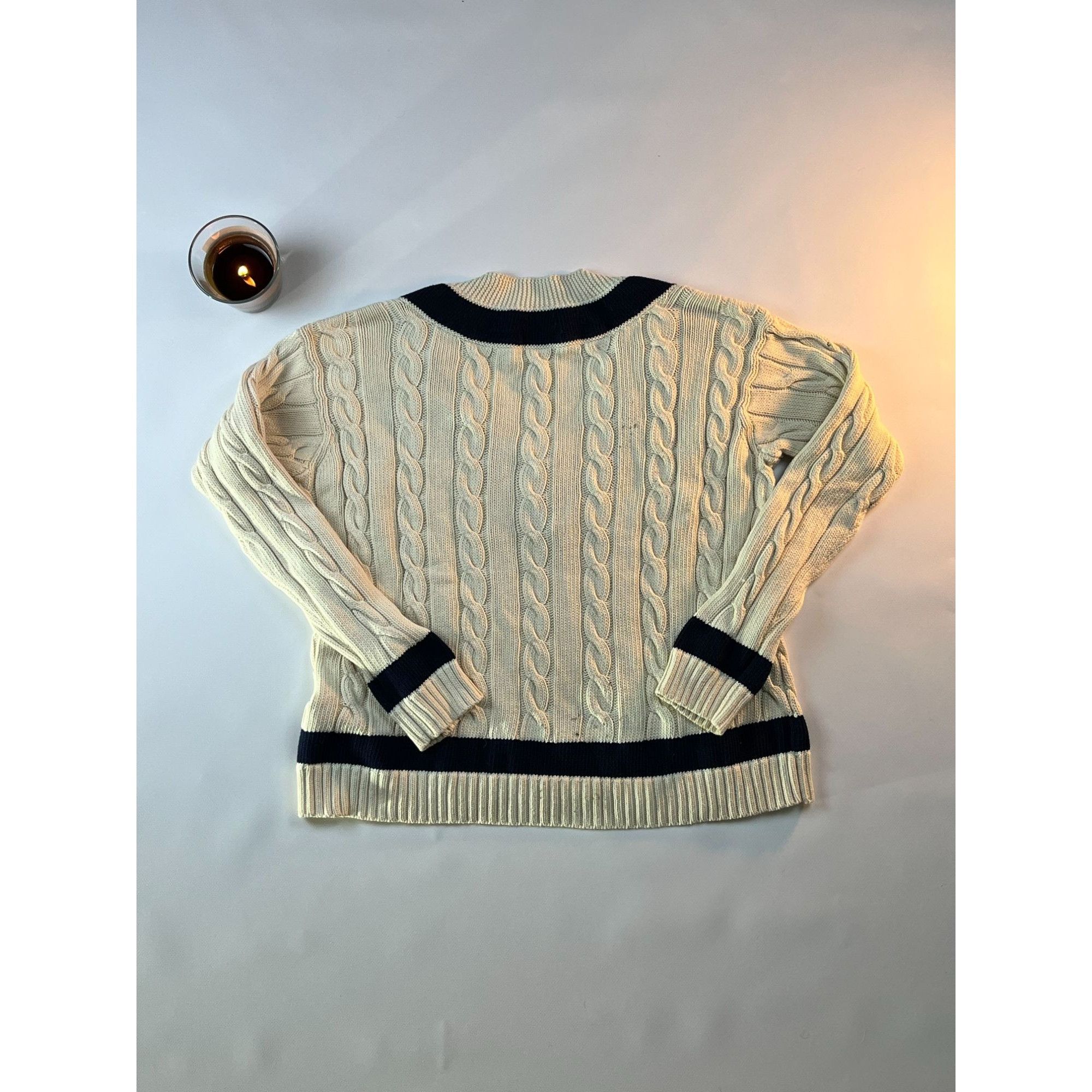 Polo Ralph Lauren × Ralph Lauren Polo Ralph Lauren Womens Cable-Knit Sweater Size M / US 6-8 / IT 42-44 - 4 Thumbnail