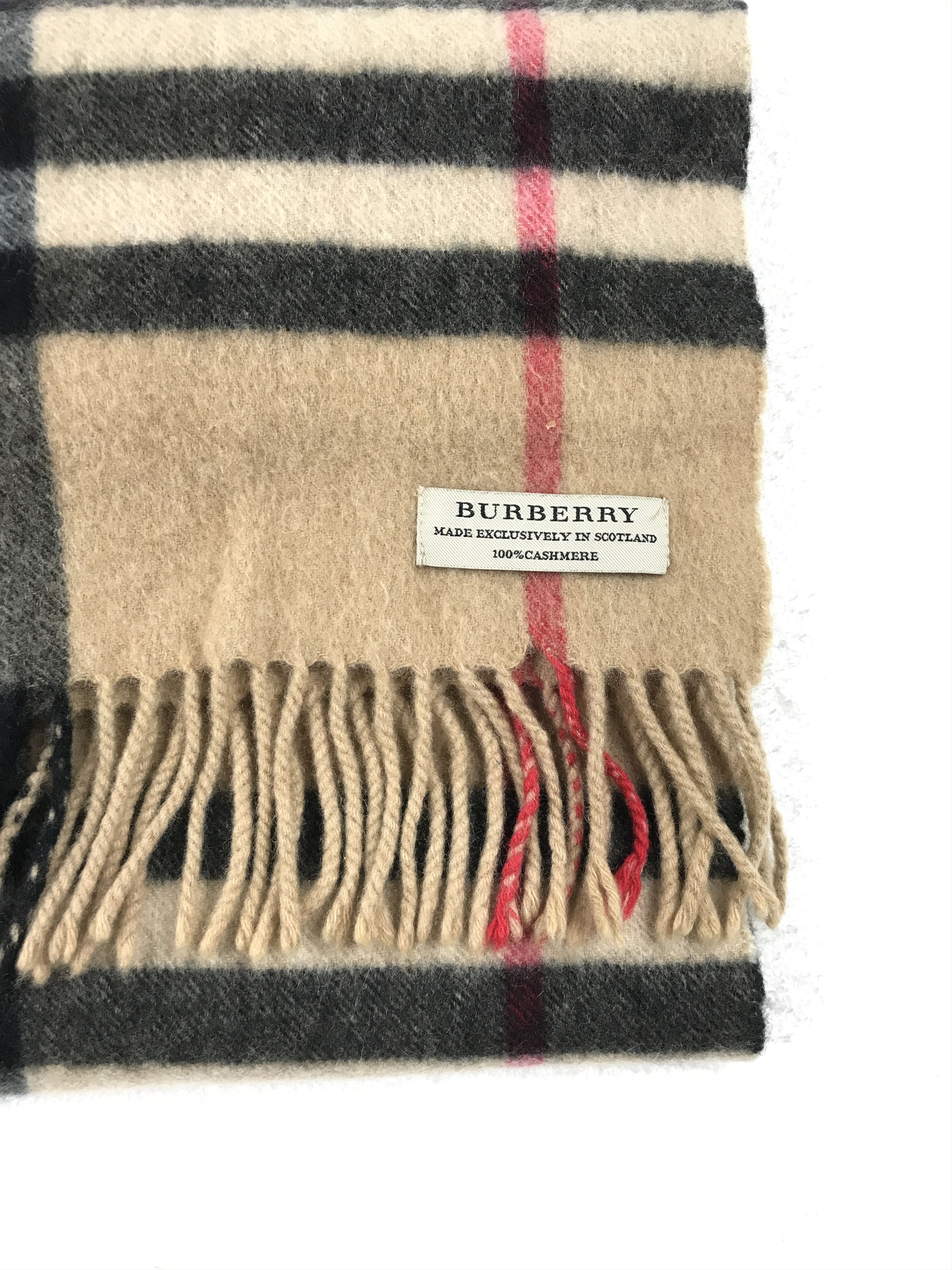 Burberry × Vintage Vintage Burberry Scarf Muffler Wool Cashmere Novacheck Size ONE SIZE - 2 Thumbnail