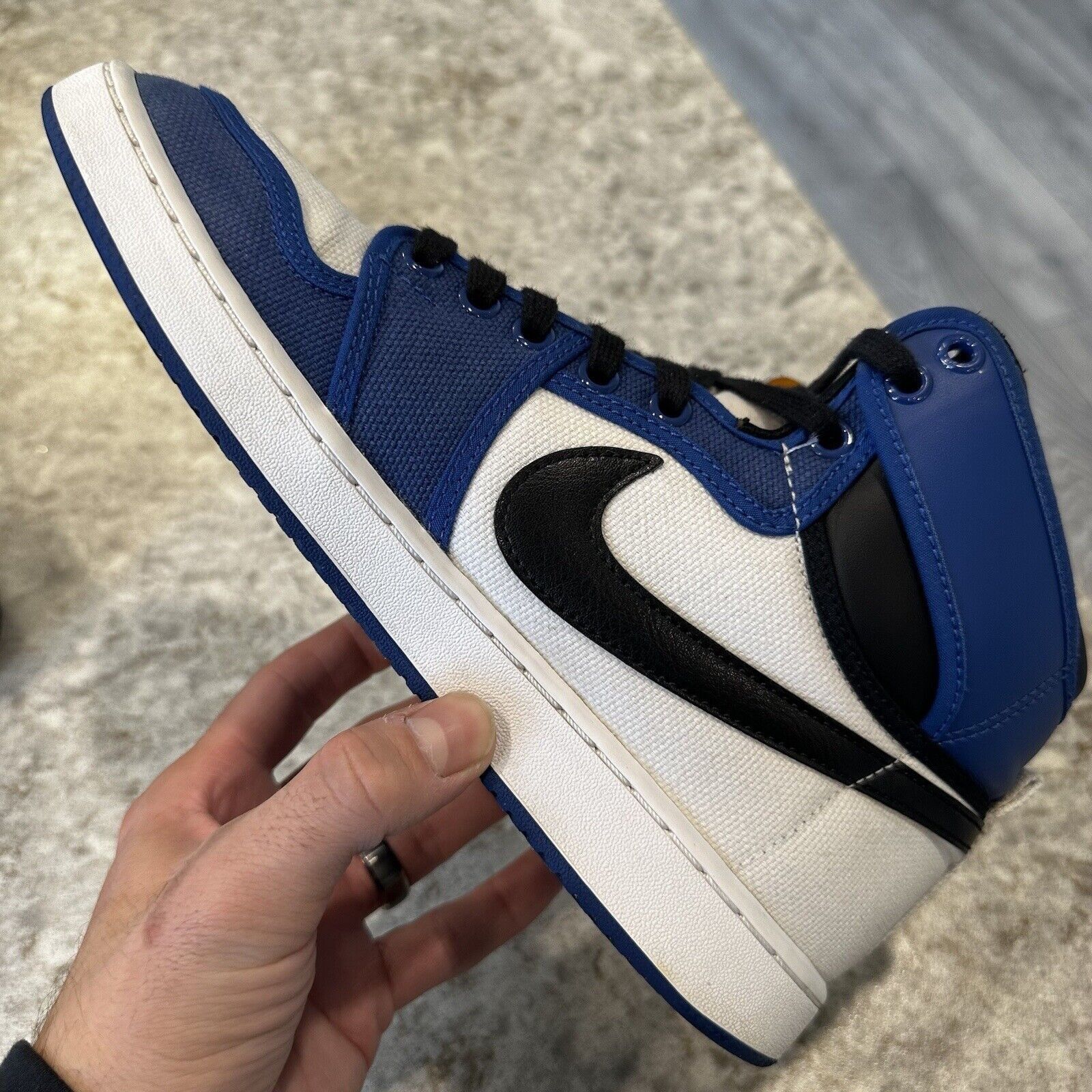 Nike Size 8 - Jordan 1 AJKO Storm Blue White Black 2021 Size US 8 / EU 41 - 12 Thumbnail