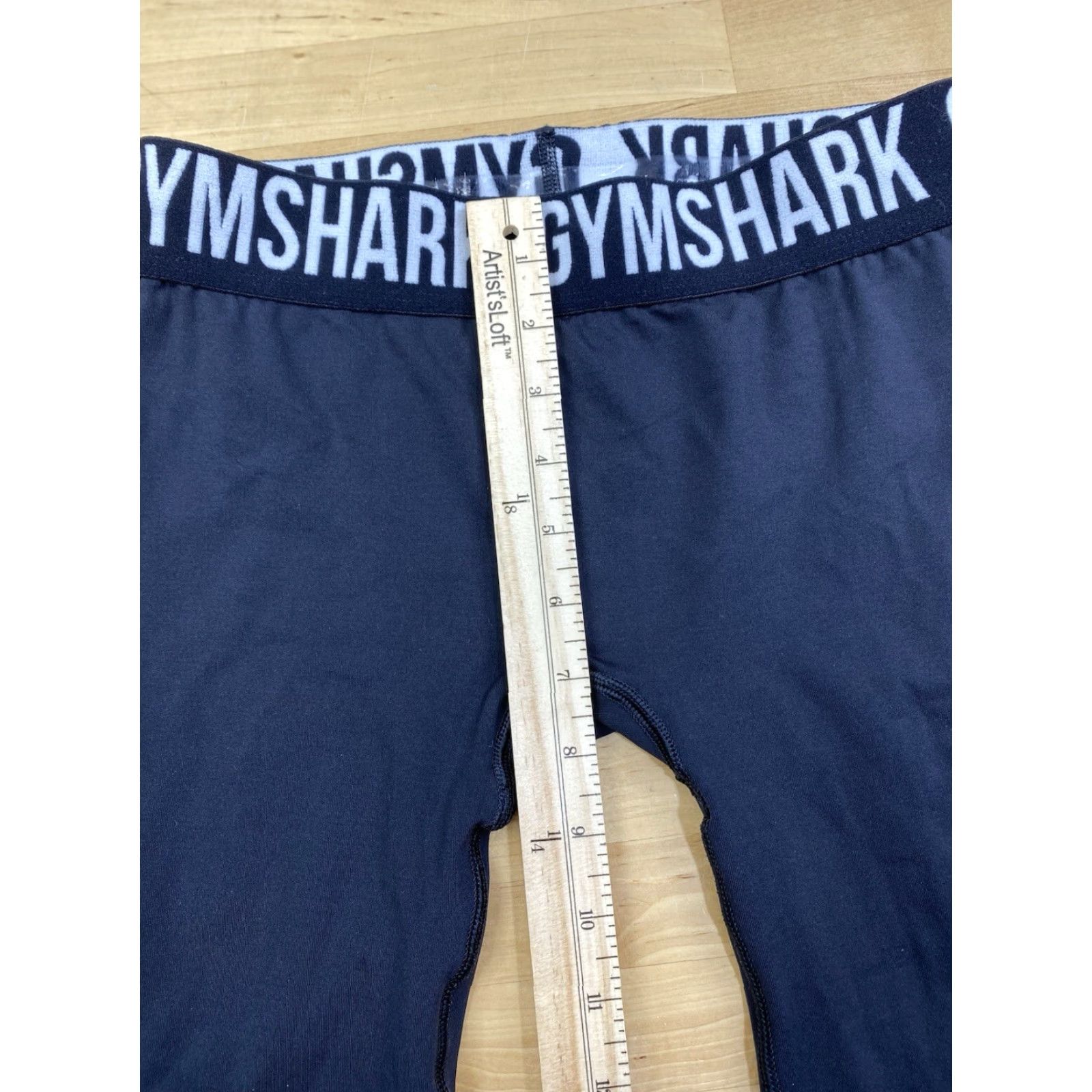 Gymshark GymShark Leggings Womens S Black Activewear Running Cropped 24in Inseam Seamless Compression Stretch Size 28" / US 6 / IT 42 - 4 Thumbnail