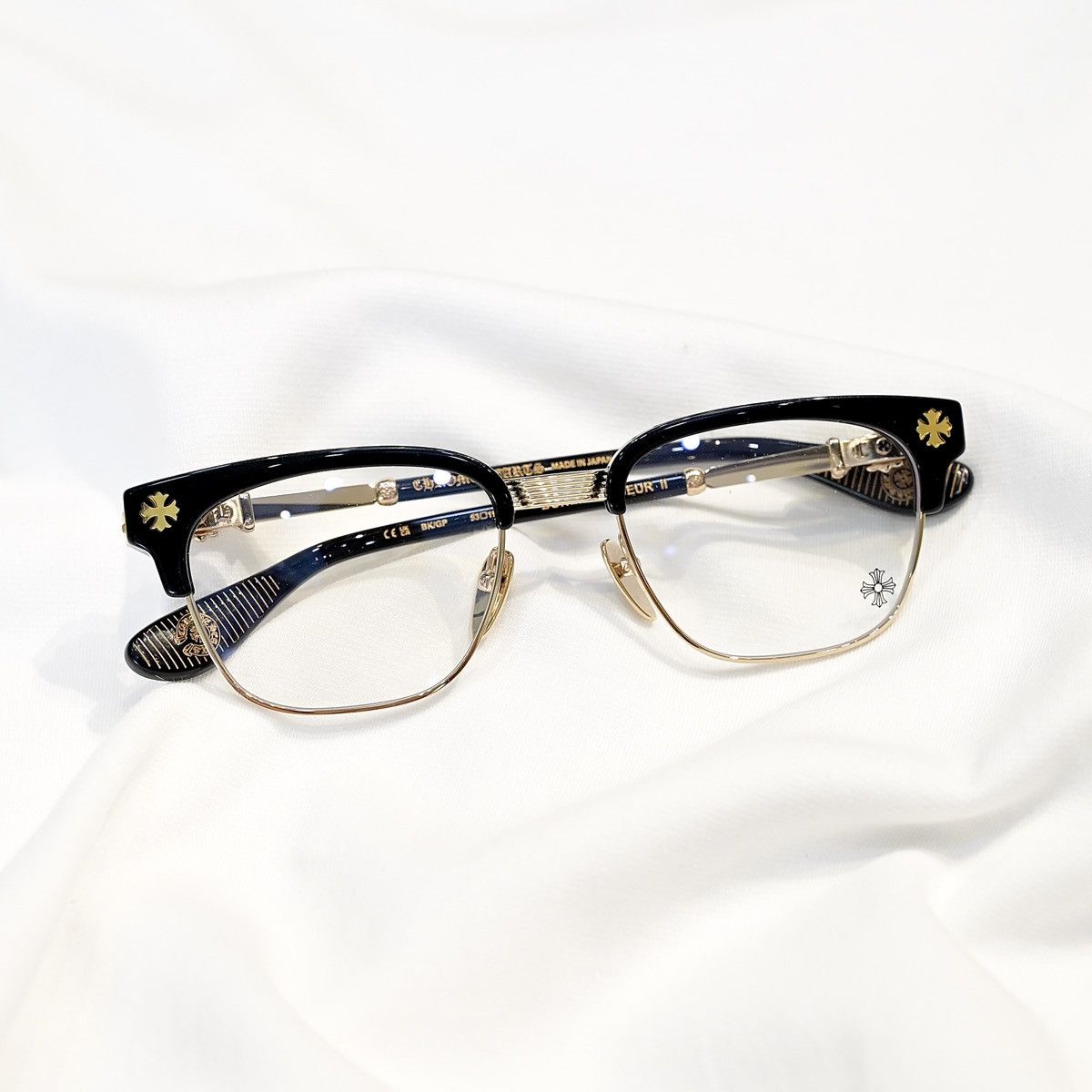 Chrome Hearts CHROME HEARTS BONENNOISSEUR II BLACK/ GOLD PLATED 