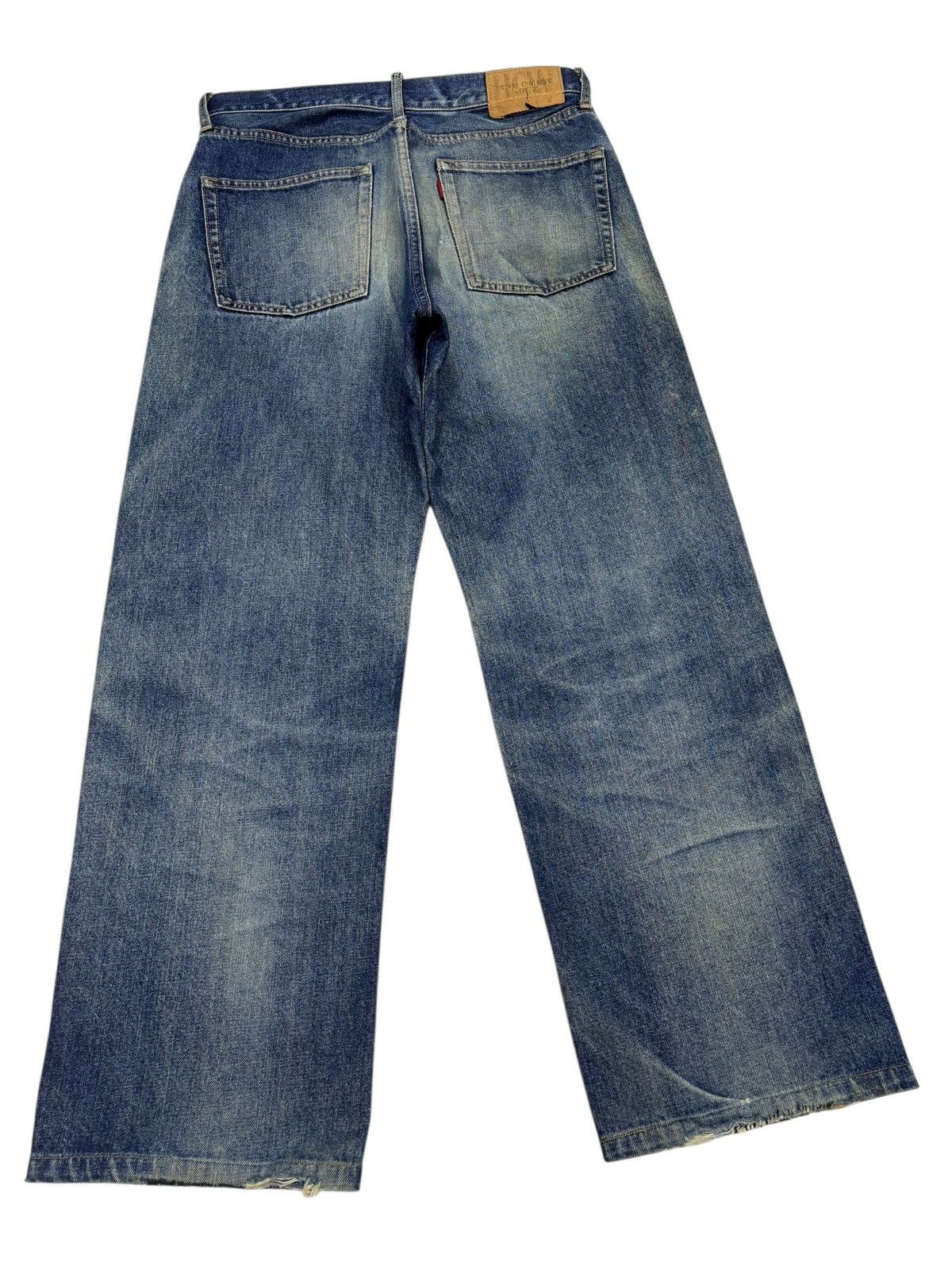 Warehouse 💥BAGGY💥WAREHOUSE UNIQUE CLOTHING SASHIKO STITCH BAGGY JEANS Size US 30 / EU 46 - 4 Thumbnail