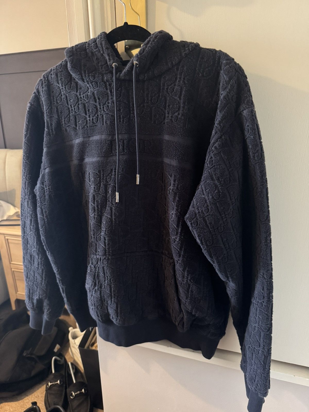 Dior Christian Dior navy toweling hoodie size small Size US S / EU 44-46 / 1 - 1 Thumbnail