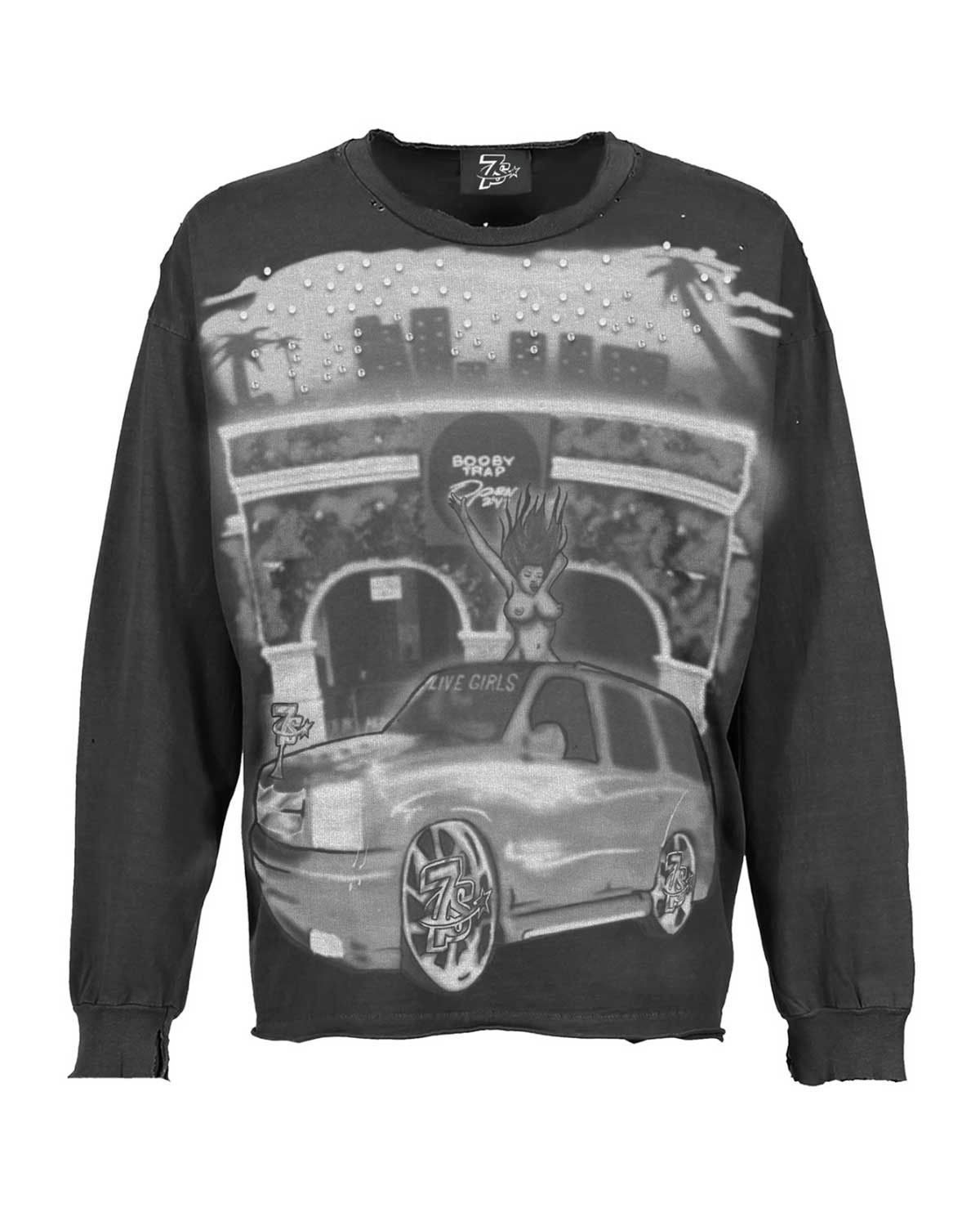 Booby Trap Regular L/S Tee Black