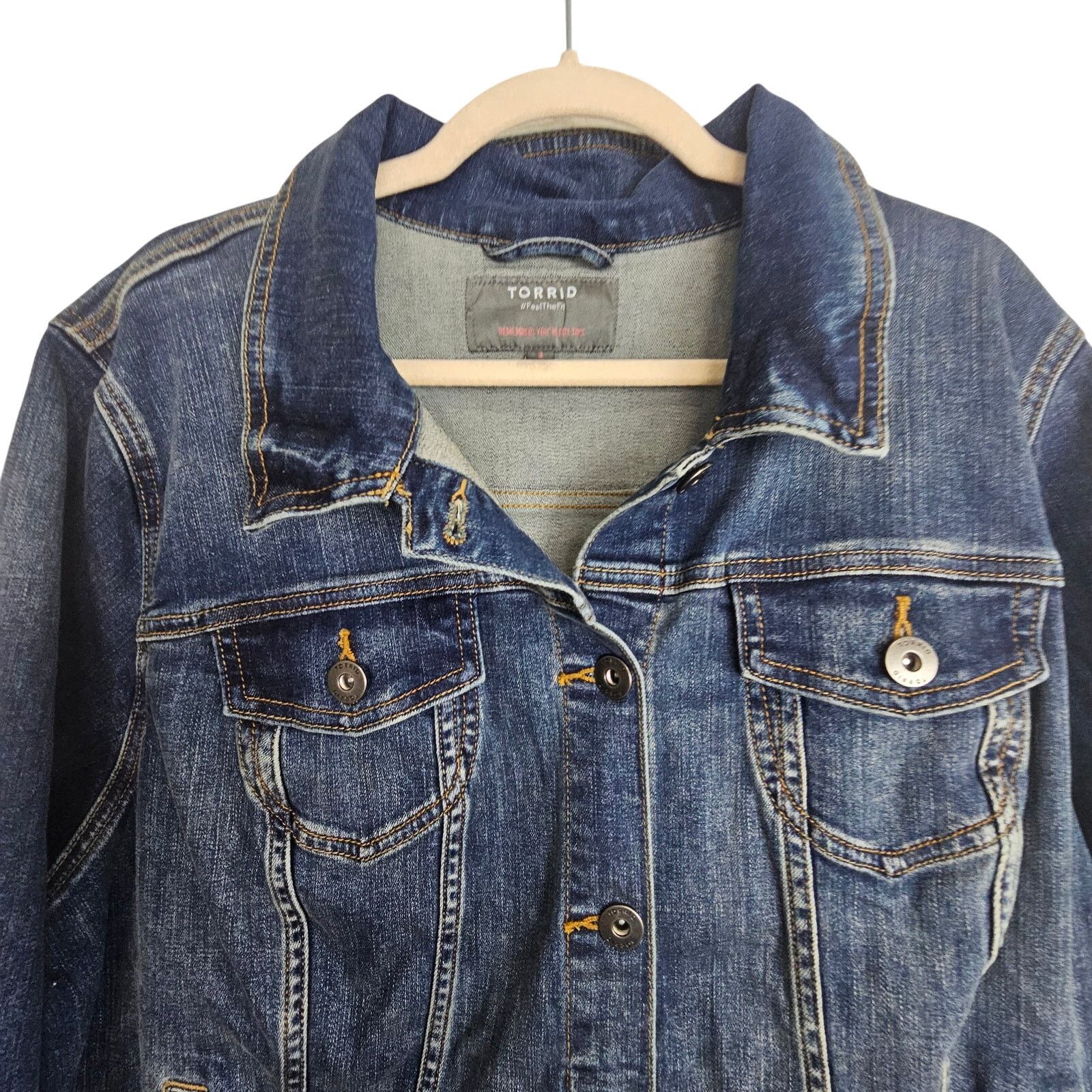 Corridor Torrid Jean Jacket Denim Jacket Button Up 3x Blue Denim Size 3XL / US 20-22 - 2 Thumbnail