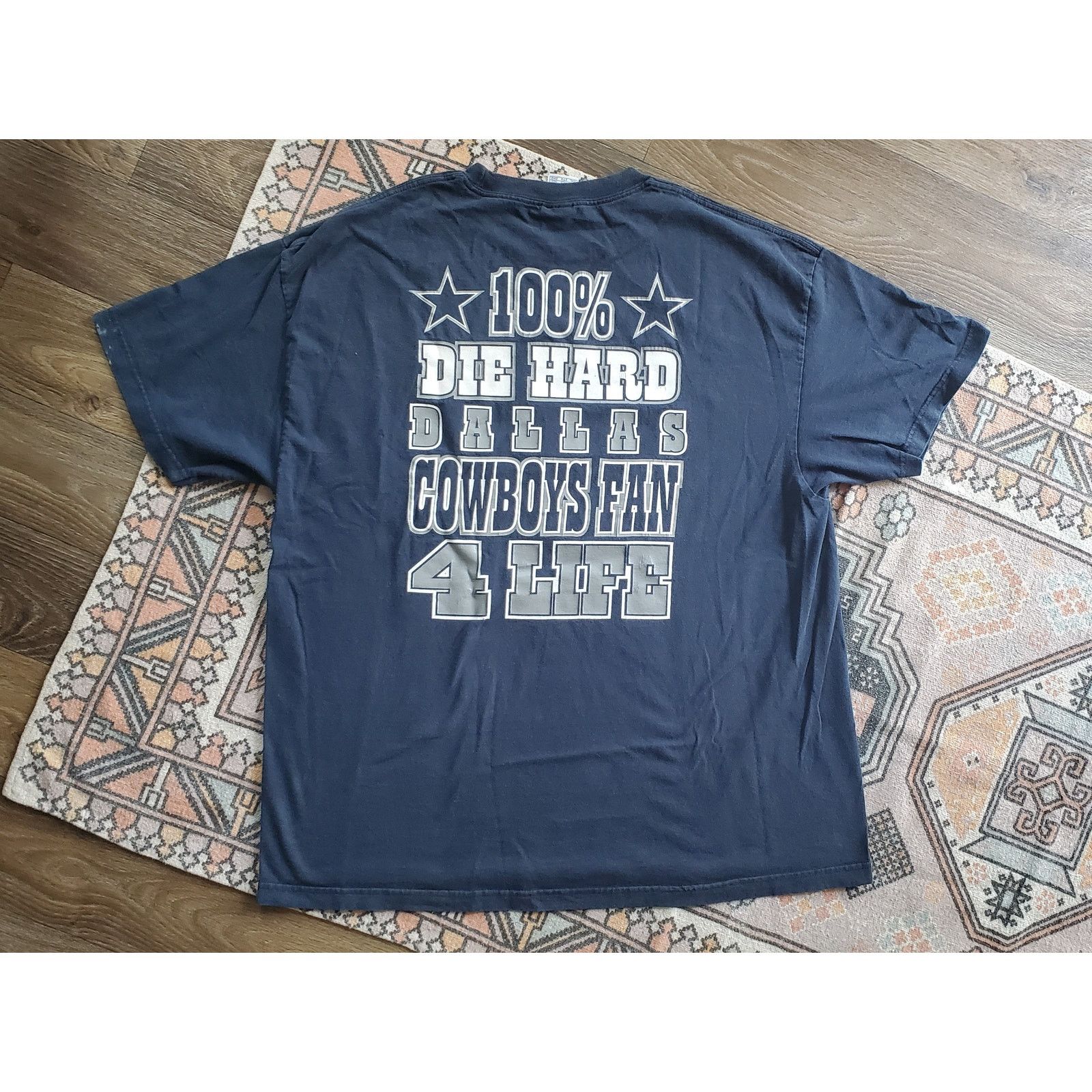 Alstyle Vintage Cowboys Die Hard Fan Alstyle Blue Shirt 2XL Size US XXL / EU 58 / 5 - 3 Thumbnail