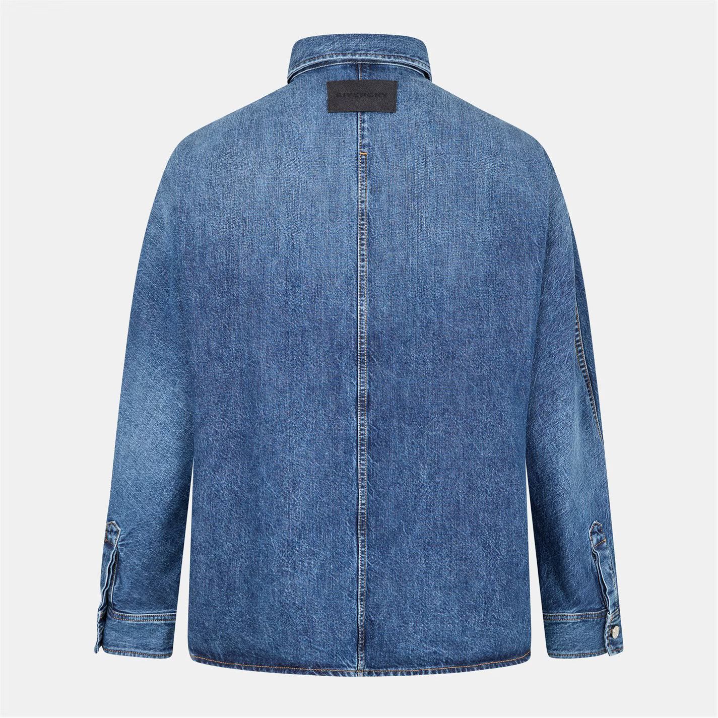 Givenchy o1g2r1mq0426 Tailored Overshirt in Blue Size US XL / EU 56 / 4 - 2 Thumbnail