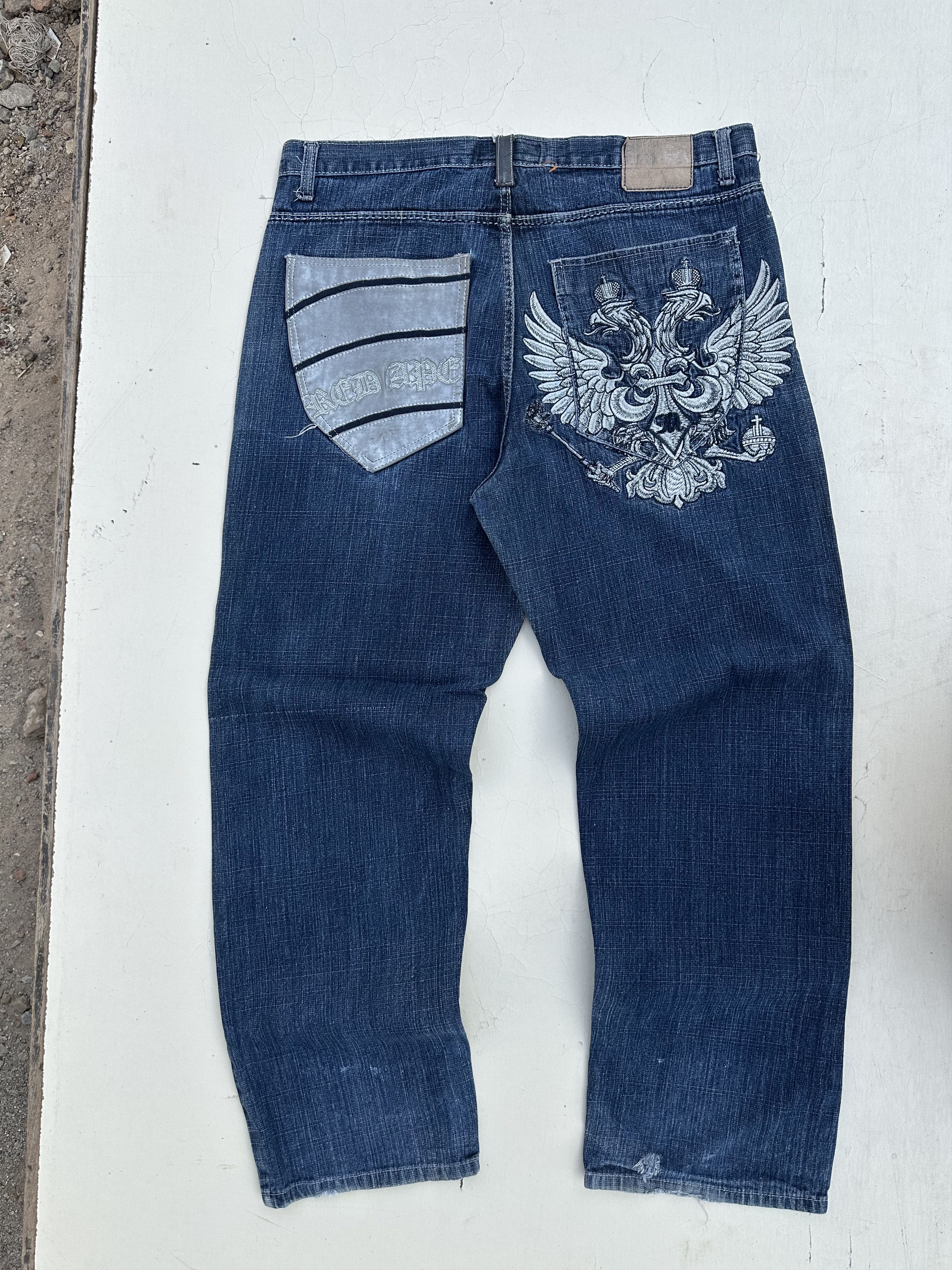 Other Red ape embroidery jeans 38*32 Size US 38 / EU 54 - 1 Thumbnail