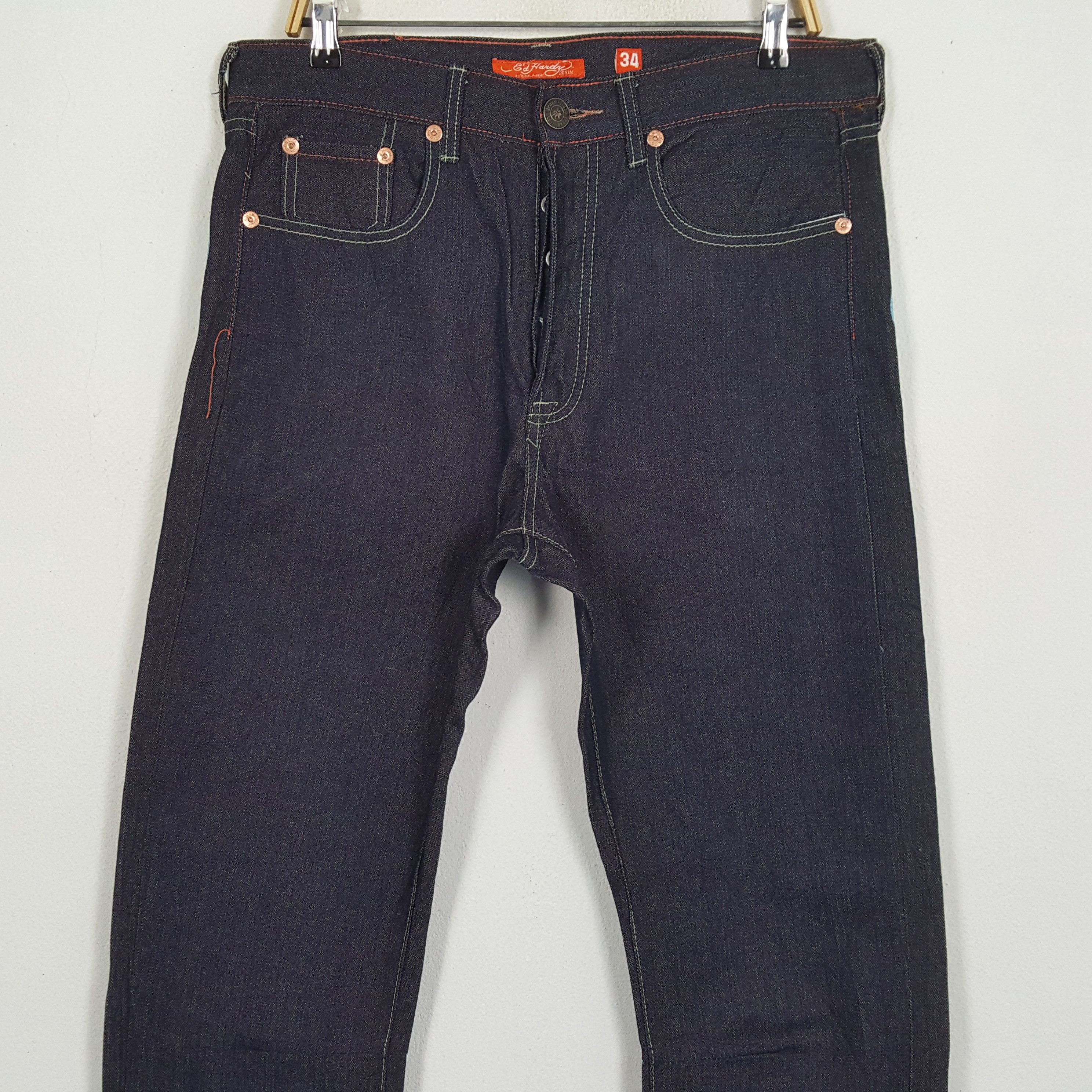 Christian Audigier × Ed Hardy × Vintage Vintage ED HARDY By Christian Audigier Designer Style Jeans Size US 36 / EU 52 - 5 Thumbnail