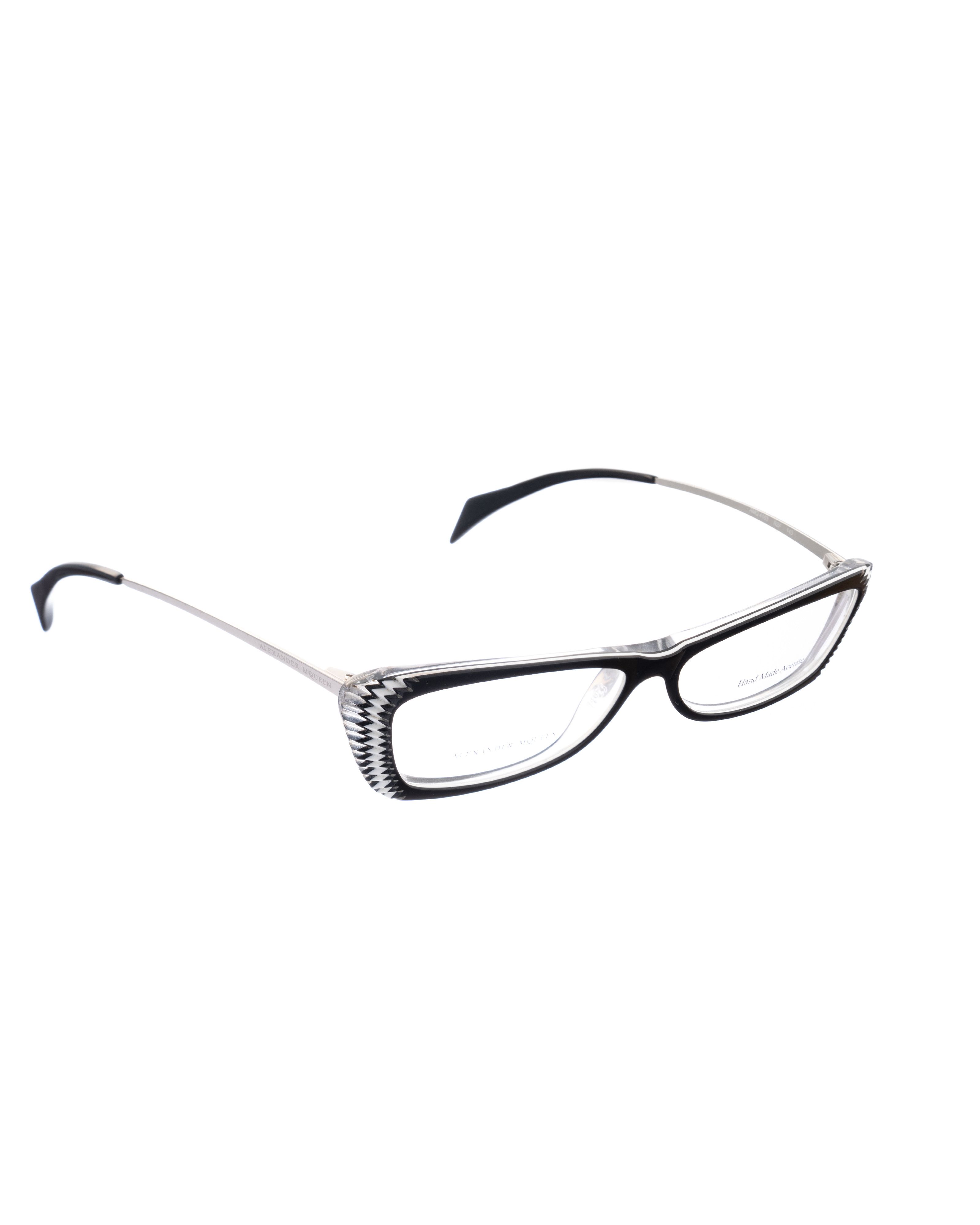 Alexander McQueen Alexander McQueen 90s Black & White Cat-Eye Glasses Size ONE SIZE - 2 Thumbnail