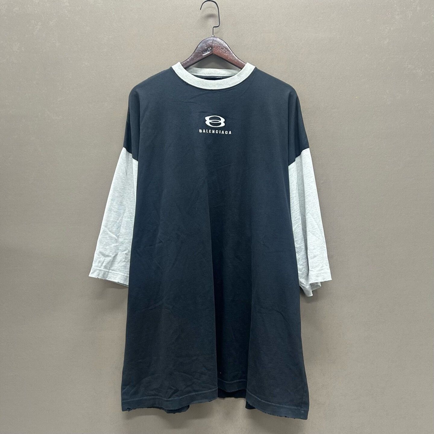 Balenciaga balenciaga black gray short sleeve top Size US M / EU 48-50 / 2 - 1 Thumbnail