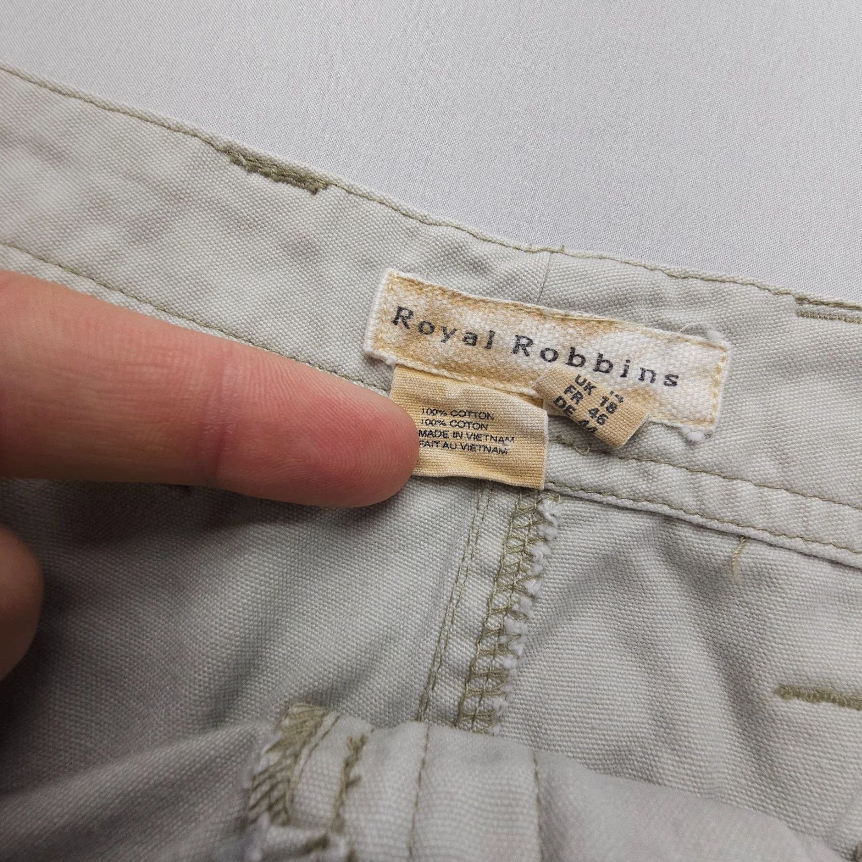 Royal Robbins Royal Robbins Y2K Crop Pants Womens 14 Canvas Baggy Straight Hiking Gorpcore Green Size 36" / US 14 / IT 50 - 7 Thumbnail