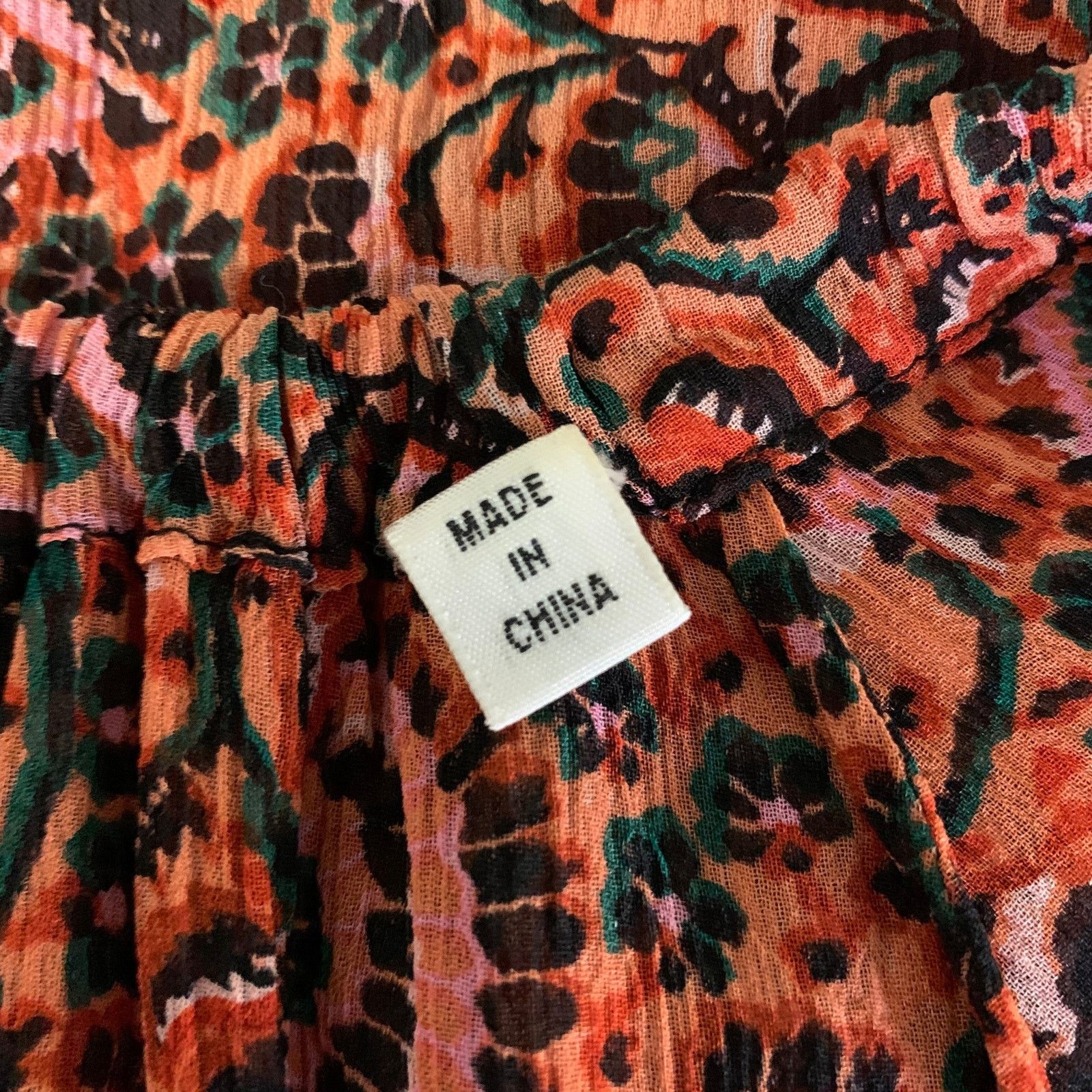 A.L.C. A.L.C. Size 8 Orange Pink Silk Floral Neck Tie Top Size M / US 6-8 / IT 42-44 - 6 Thumbnail