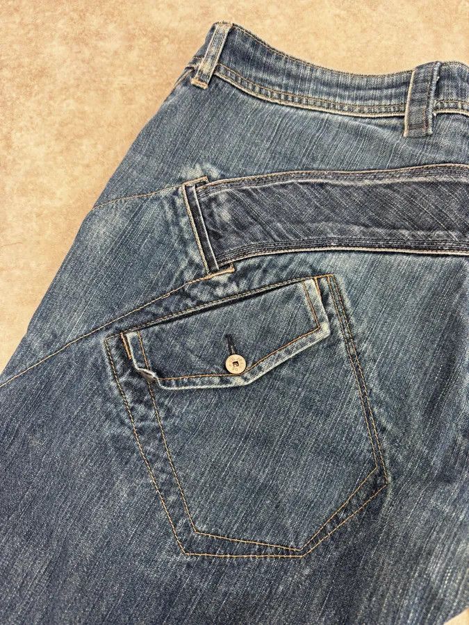 Marithe + Francois Girbaud SS2006 Marithé + François Girbaud Navy Patch Blue Cozy Large Denim Jeans Size US 34 / EU 50 - 10 Thumbnail