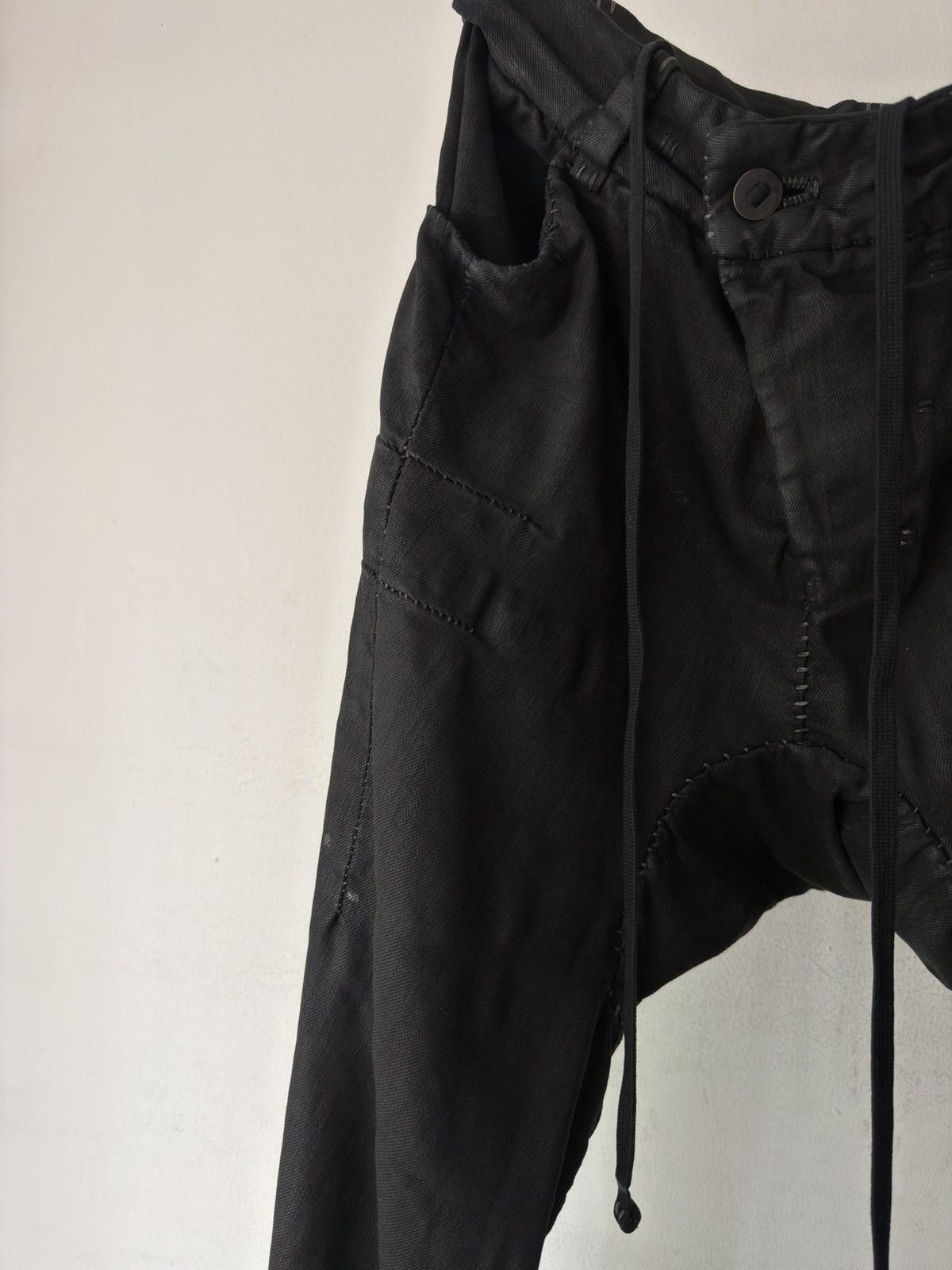 Boris Bidjan Saberi Boris Bidjan Saberi PH13 HS Handstitched Black Pants Size US 33 - 4 Thumbnail