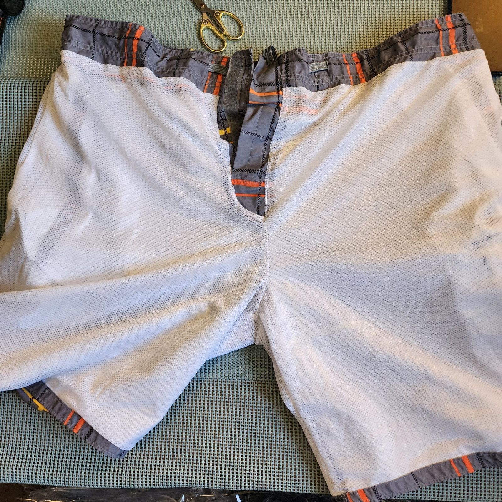 Ocean Pacific Ocean Pacific Men's 2XL Plaid Board Shorts Orange Gray Size US 44 / EU 60 - 7 Thumbnail