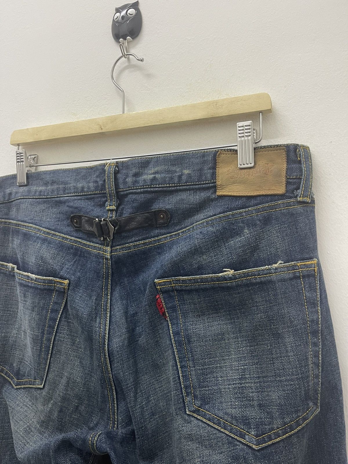 Sasquatchfabrix Rare Vintage SASQUATCHfabrix Leather Crop Trim Made In Japan Size US 33 - 17 Thumbnail