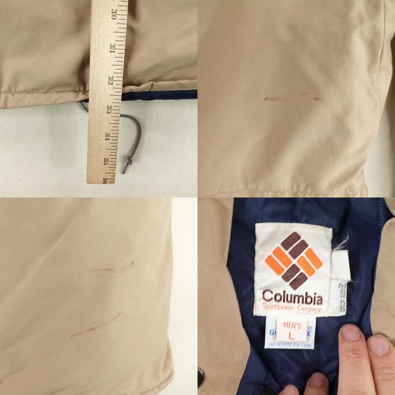 Vintage VINTAGE Columbia Puffer Jacket Mens Large Beige GTX Insulated Parka 90s Outdoor Ski Size US L / EU 52-54 / 3 - 8 Thumbnail