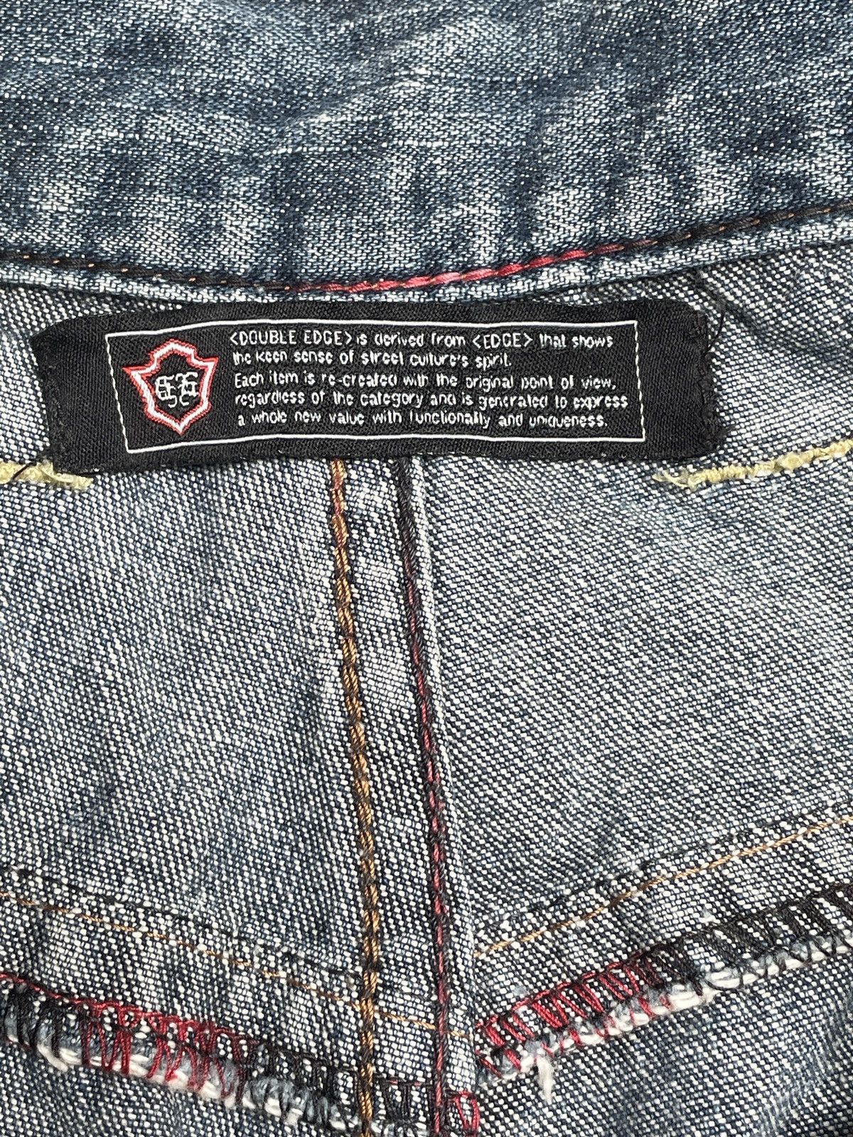 If Six Was Nine × Japanese Brand Rare Design Vintage Brand Double Edge Baggy Jeans 2000s Size US 28 / EU 44 - 13 Thumbnail