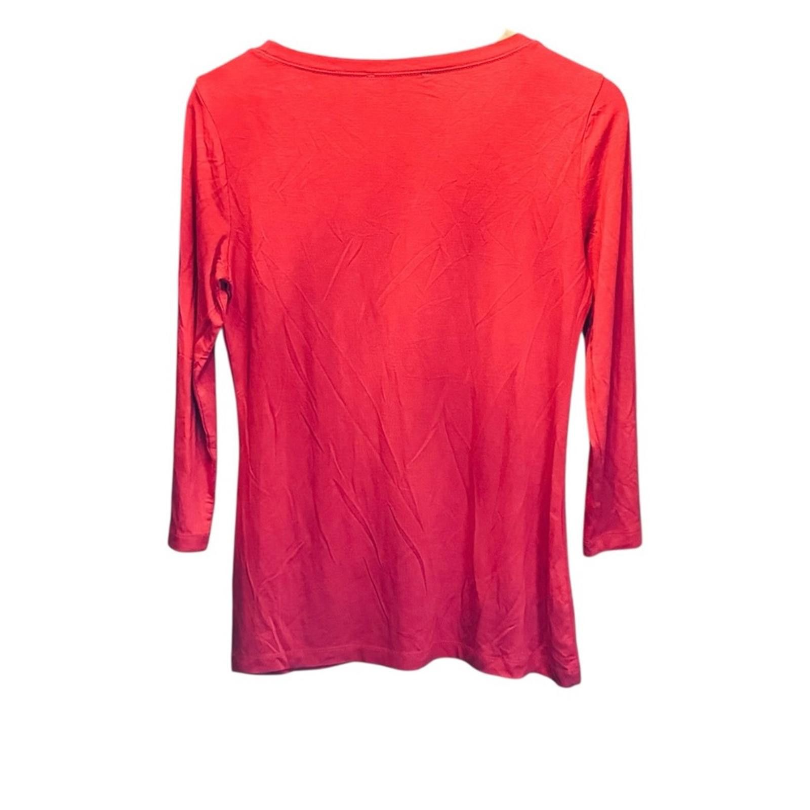 Designer NWOT Cable & Gauge Ruby Merlot Scoop Neck Blouse Size Medium Size M / US 6-8 / IT 42-44 - 7 Thumbnail