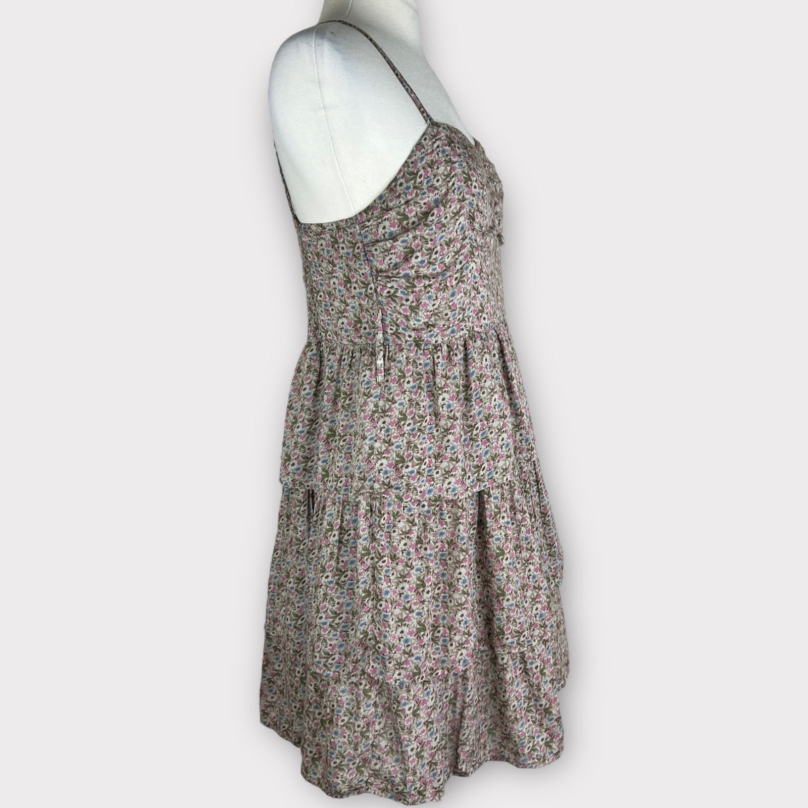 Vintage Mine... | Vintage Y2K Floral Tiered Ruffle Boho Dress Size S / US 4 / IT 40 - 2 Thumbnail
