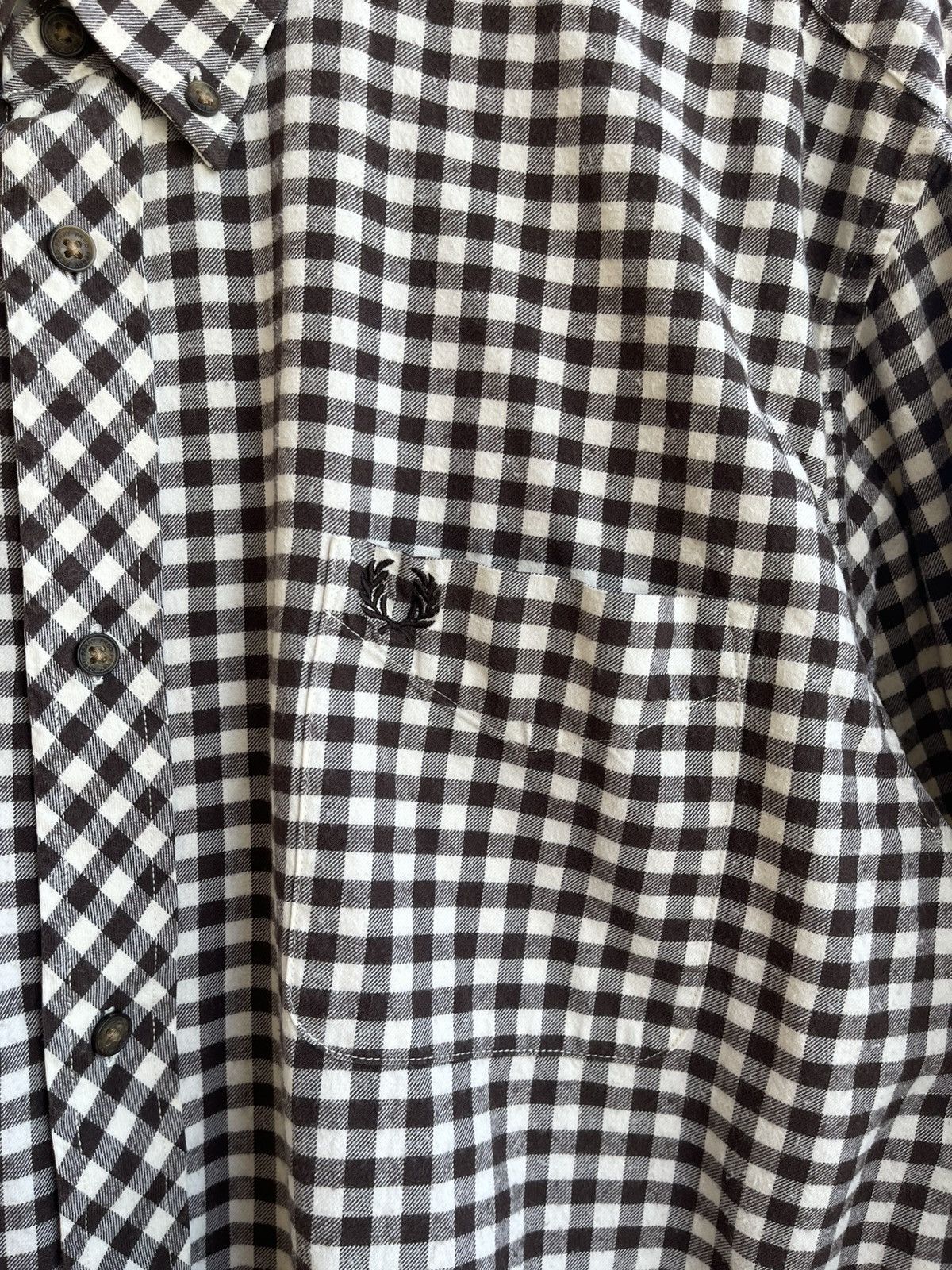 Fred Perry Fred Perry Gingham Check Flannel Button Down L/S Shirt Size US XXL / EU 58 / 5 - 4 Thumbnail