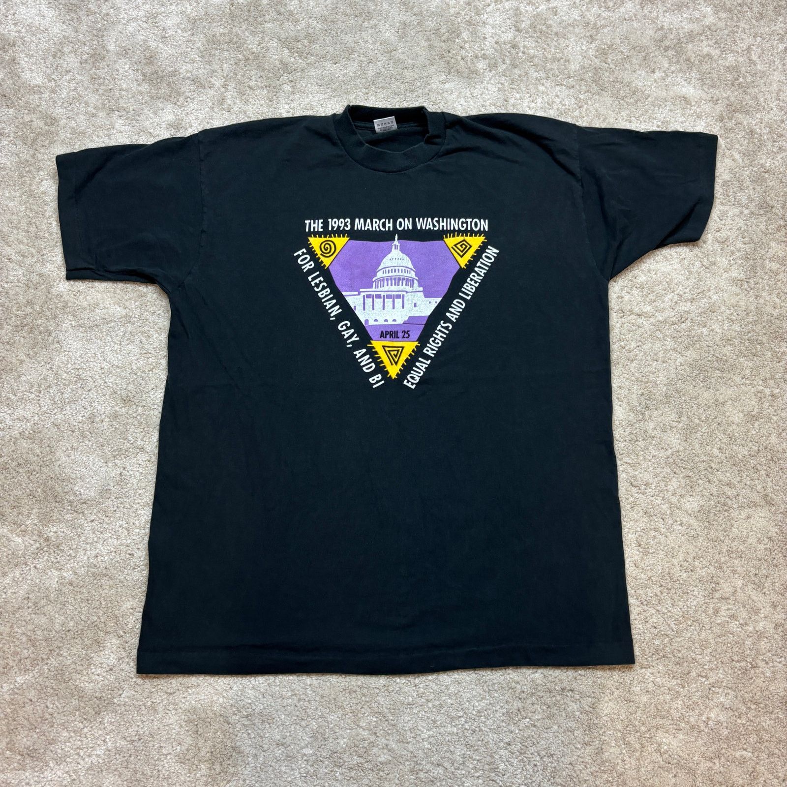 Fruit Of The Loom × Vintage Vintage 1993 March On Washington For LGBT Rights Shirt XL Size US XL / EU 56 / 4 - 2 Thumbnail