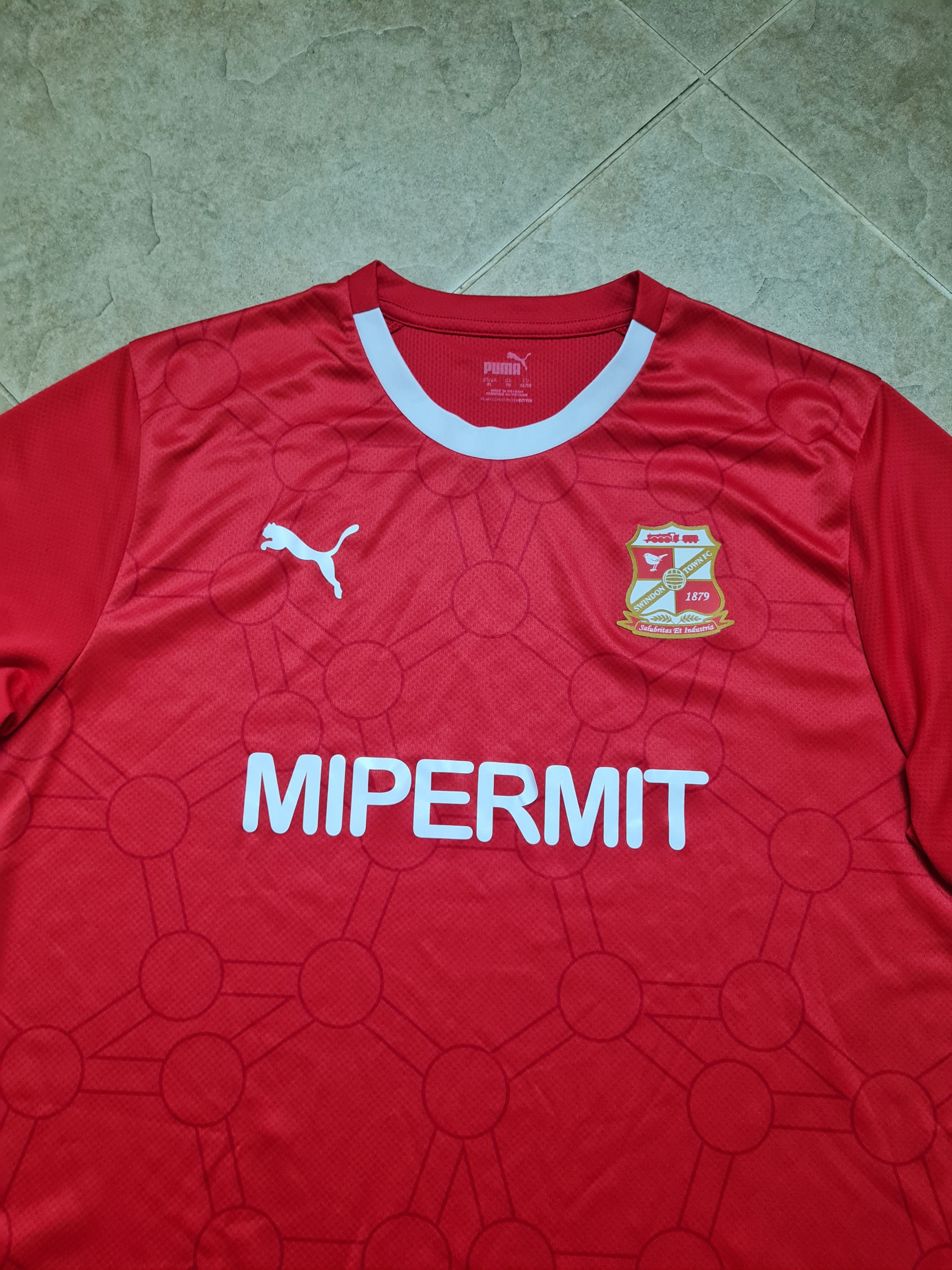Puma Puma Swindon Town FC 2023-24 Home Football Shirt MiPermit Size US XL / EU 56 / 4 - 5 Thumbnail