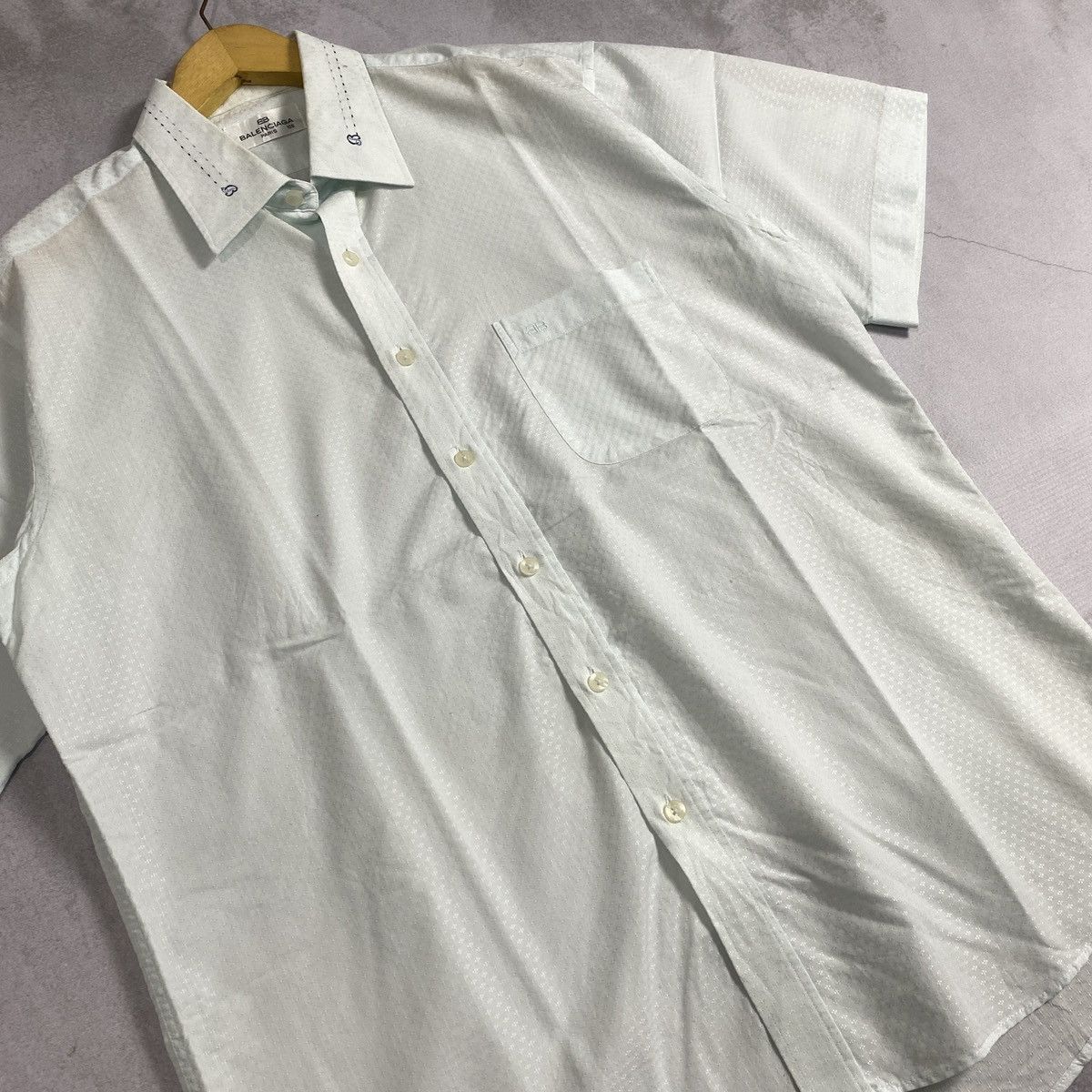 Balenciaga Vintage Balenciaga Jacquard Shirt Size US L / EU 52-54 / 3 - 3 Thumbnail