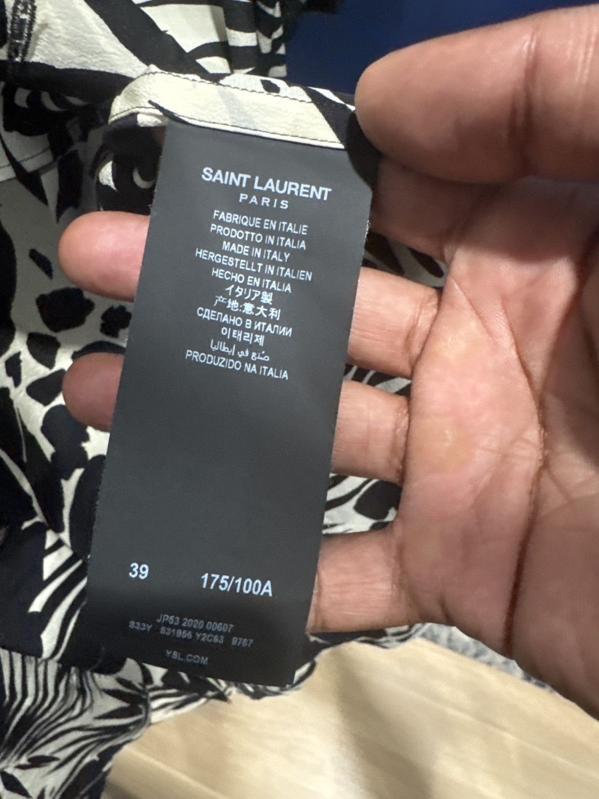 Saint Laurent Paris SLP Viscose shirt Size US M / EU 48-50 / 2 - 4 Thumbnail