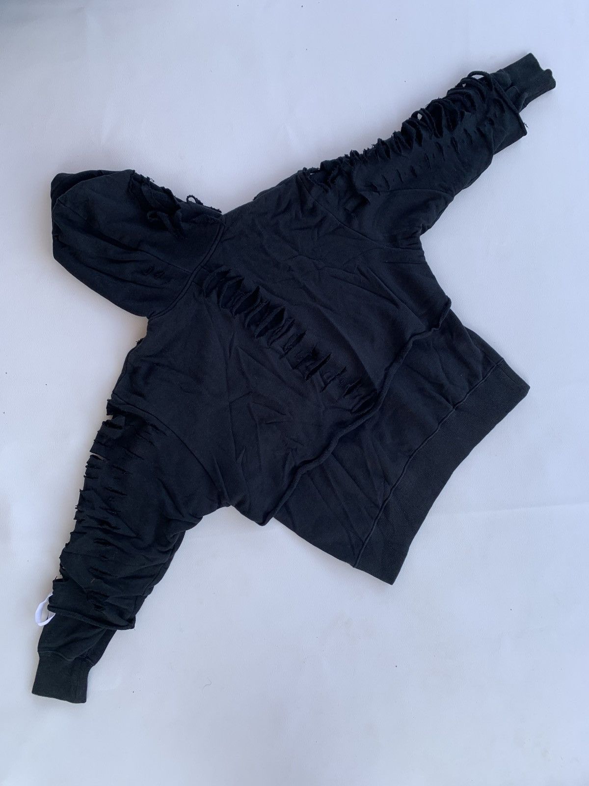 KMRii FULL BK Crazy Distressed Double Layer Japanese Style Hoodie Size US M / EU 48-50 / 2 - 5 Thumbnail