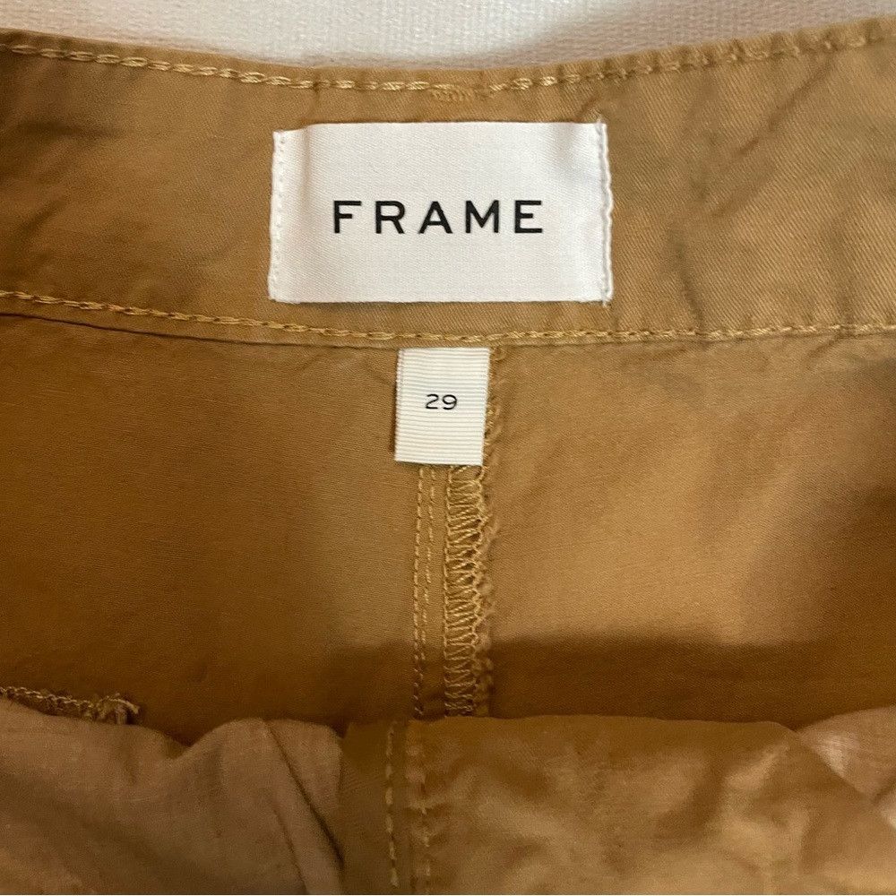 Frame NWT New $348 Frame Pleat Front Wide Leg Camel Chinos Pants Size 29" - 3 Thumbnail