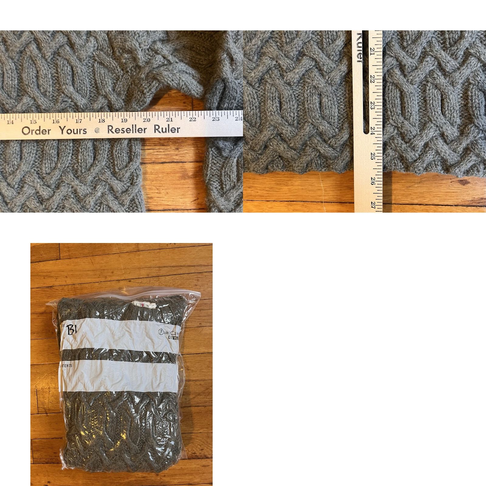 J.Crew VINTAGE J.CREW Wool Cable Knit Aran Fisherman Sweater Men’s XS Gray Pullover Knit Shirt? Size US XS / EU 42 / 0 - 8 Thumbnail