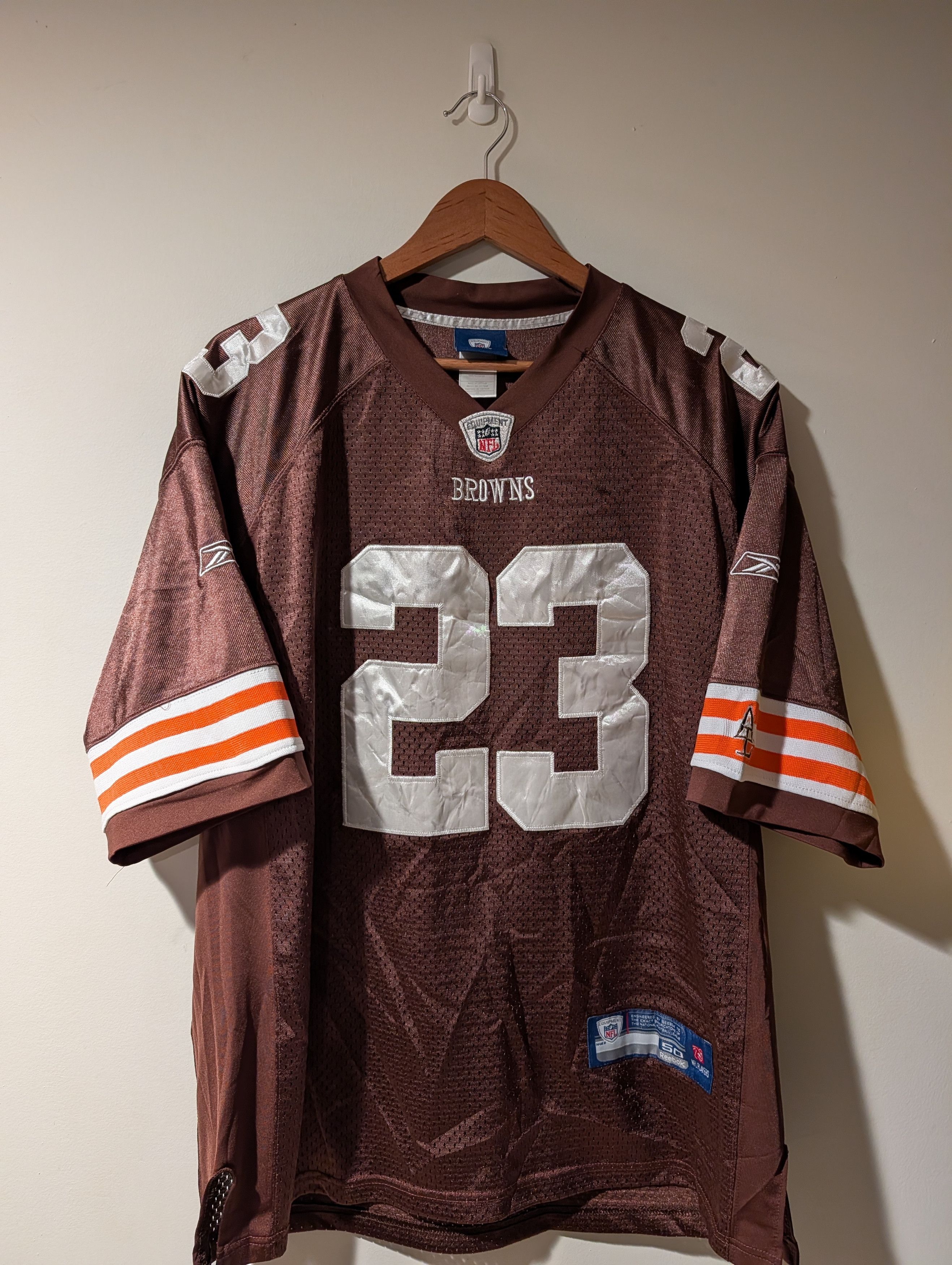NFL Reebok Cleveland Browns Joe Haden #23 Jersey Stitched 50 Size US XL / EU 56 / 4 - 8 Thumbnail