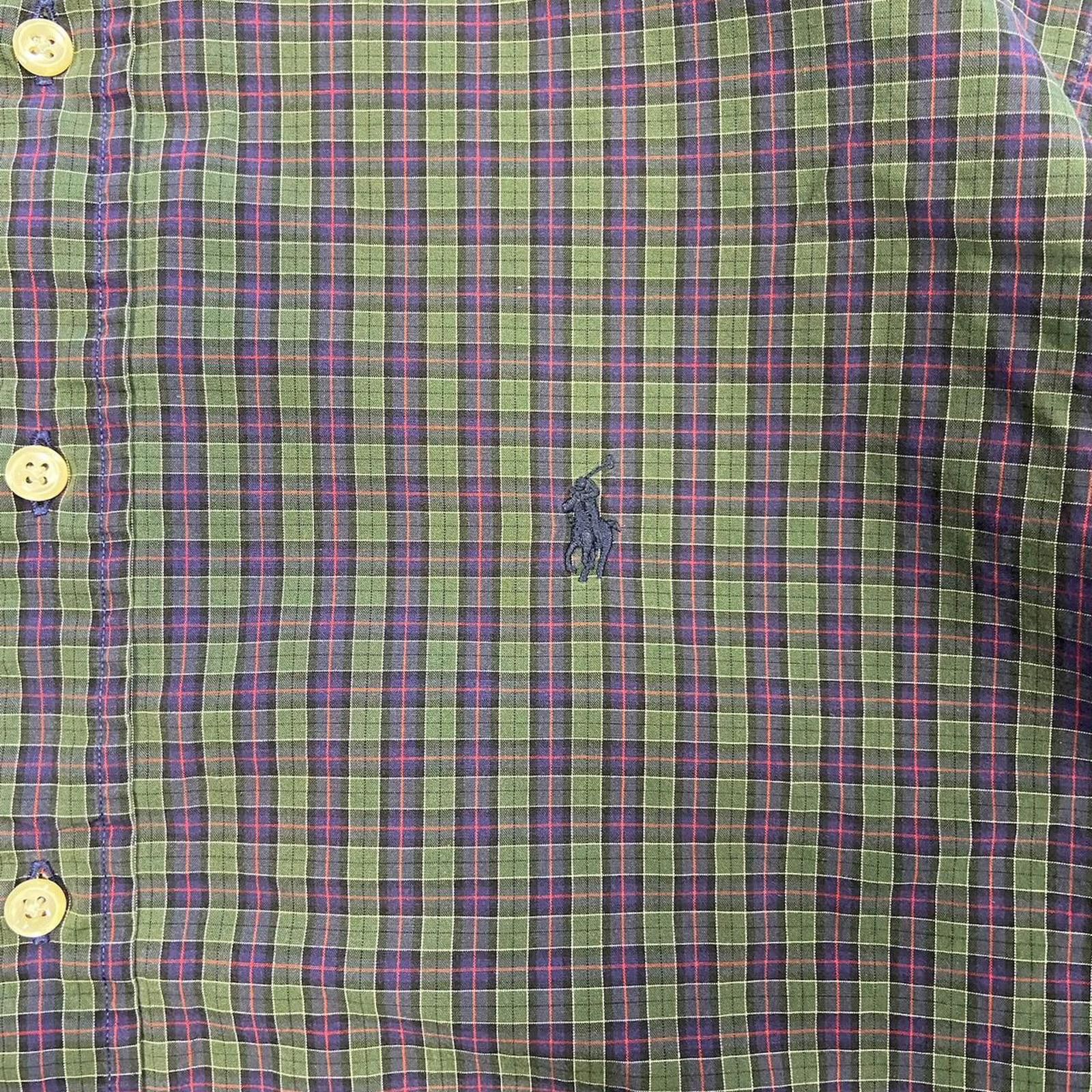 Polo Ralph Lauren Vintage Purple / Green Polo Ralph Lauren Plaid Long Sleeve Size US XL / EU 56 / 4 - 3 Thumbnail