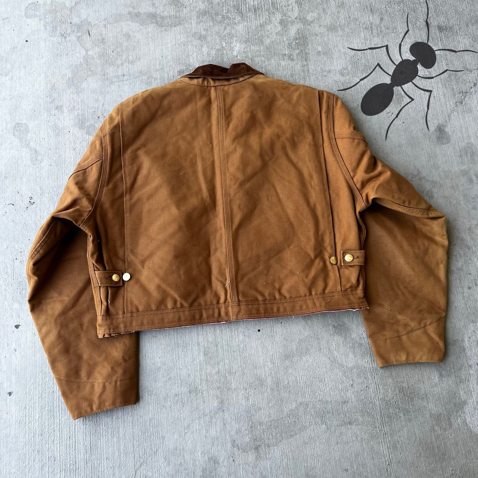 Carhartt × Vintage Carhartt brown cropped Detroit style work wear jacket Size US L / EU 52-54 / 3 - 4 Thumbnail