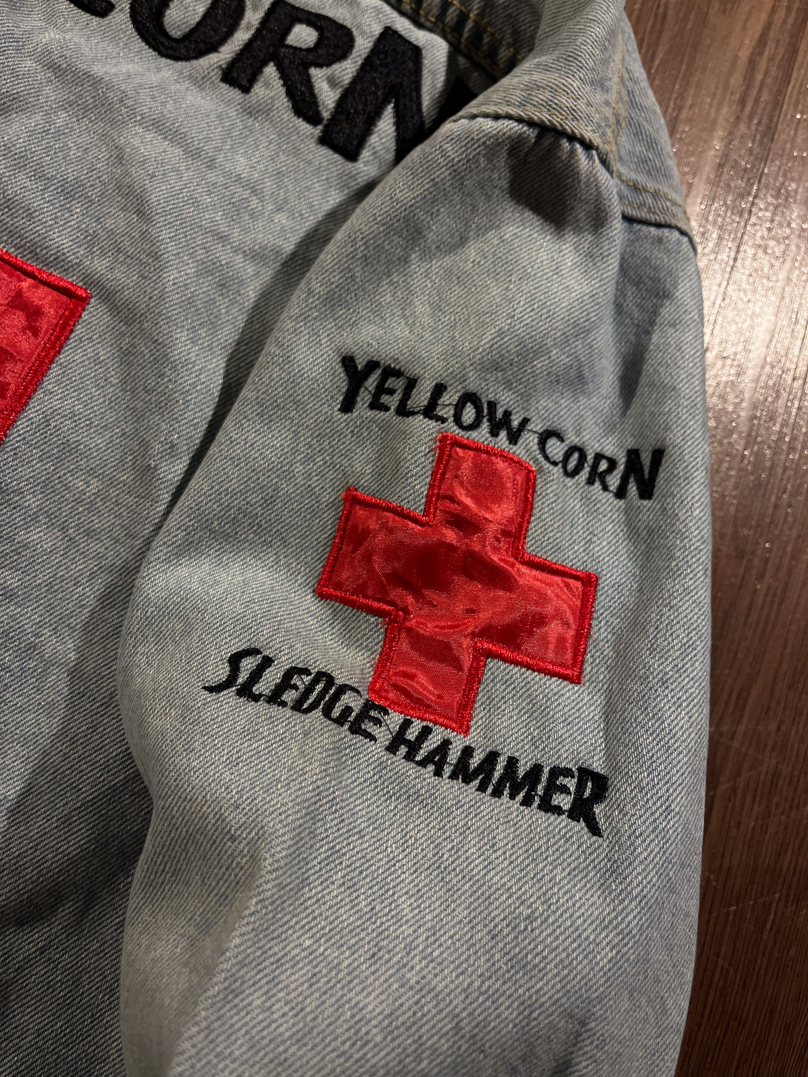 YELLOW CORN Yellow Corn Big Logo Embroidery Denim Jacket Size US XL / EU 56 / 4 - 3 Thumbnail