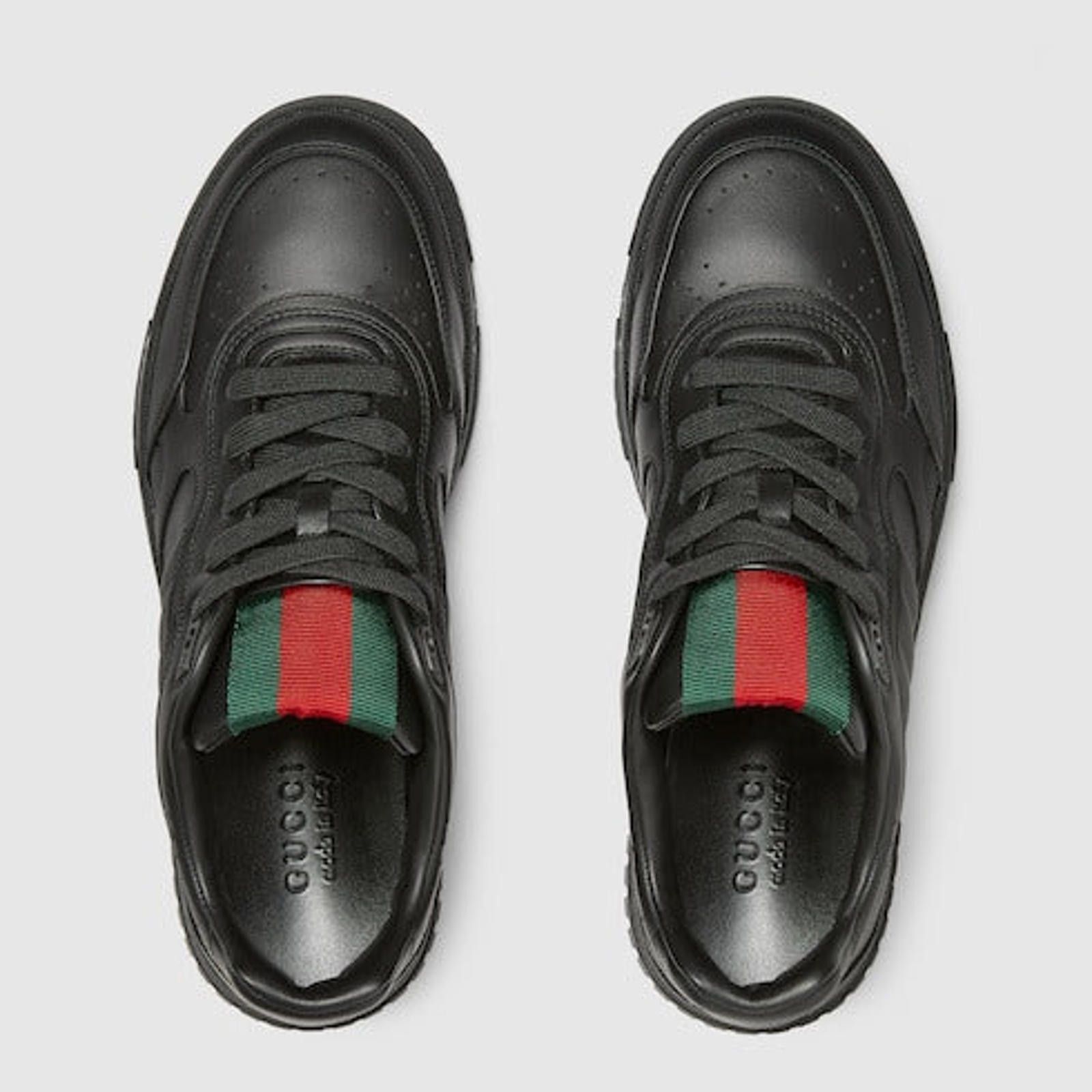 Gucci Gucci Re-Web Leather Sneakers Size US 6 / EU 39 - 3 Thumbnail