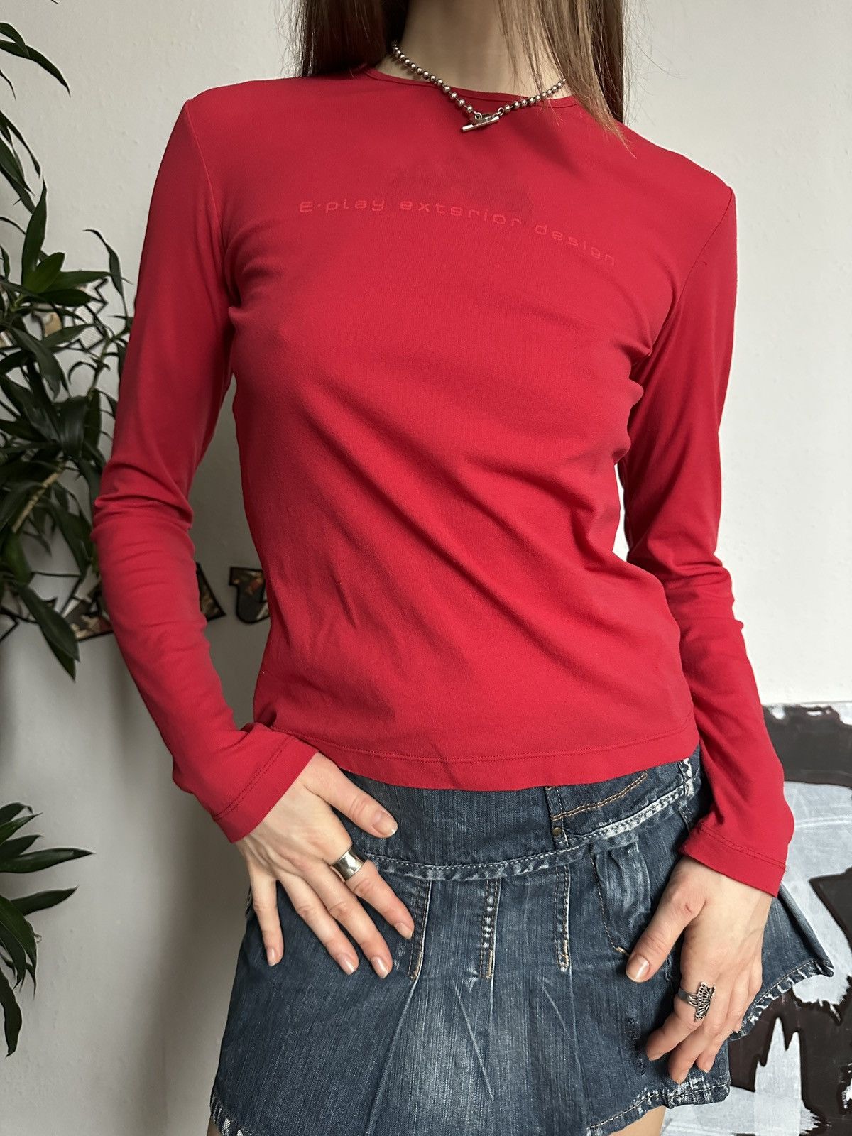20471120 × Seditionaries E-PLAY Cyber Rave Logo Vintage 90s Stretchy Top Size L / US 10 / IT 46 - 1 Thumbnail